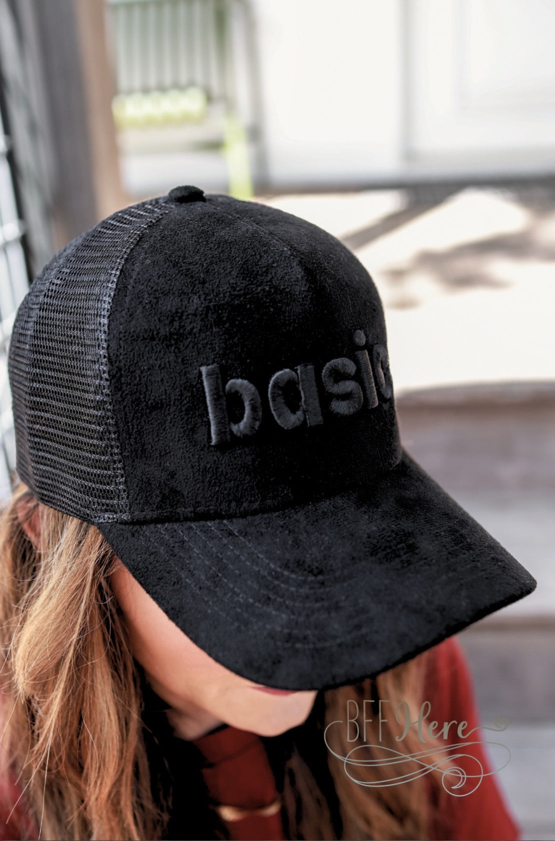 “Basic” Suede Trucker Hat by Jess Lea - BFF Here