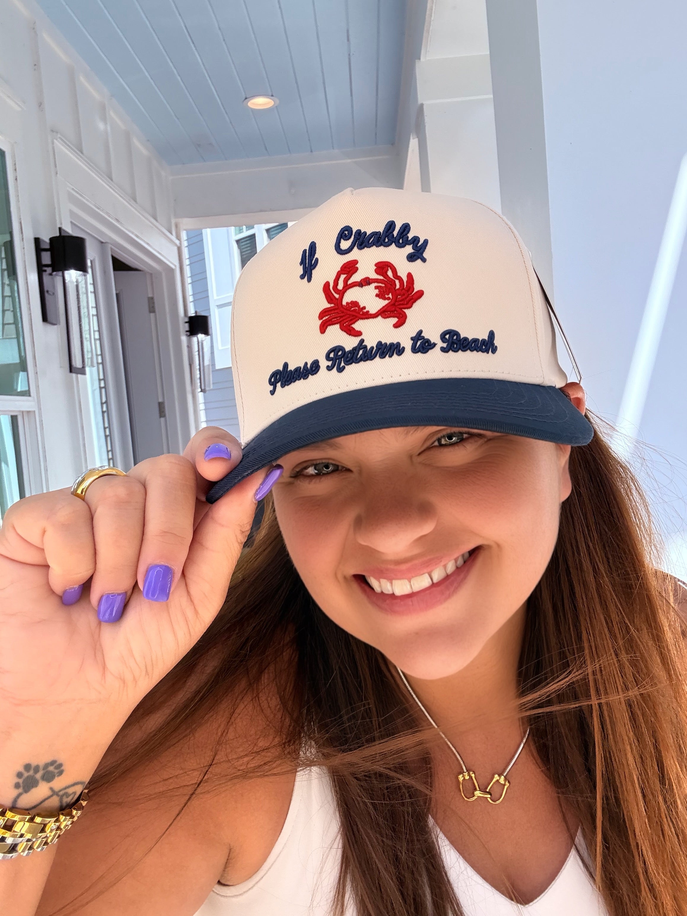 Two Tone Crabby Trucker Hat by Judson & Co. (ARRAY) — Ships 2-3 weeks - BFF Here