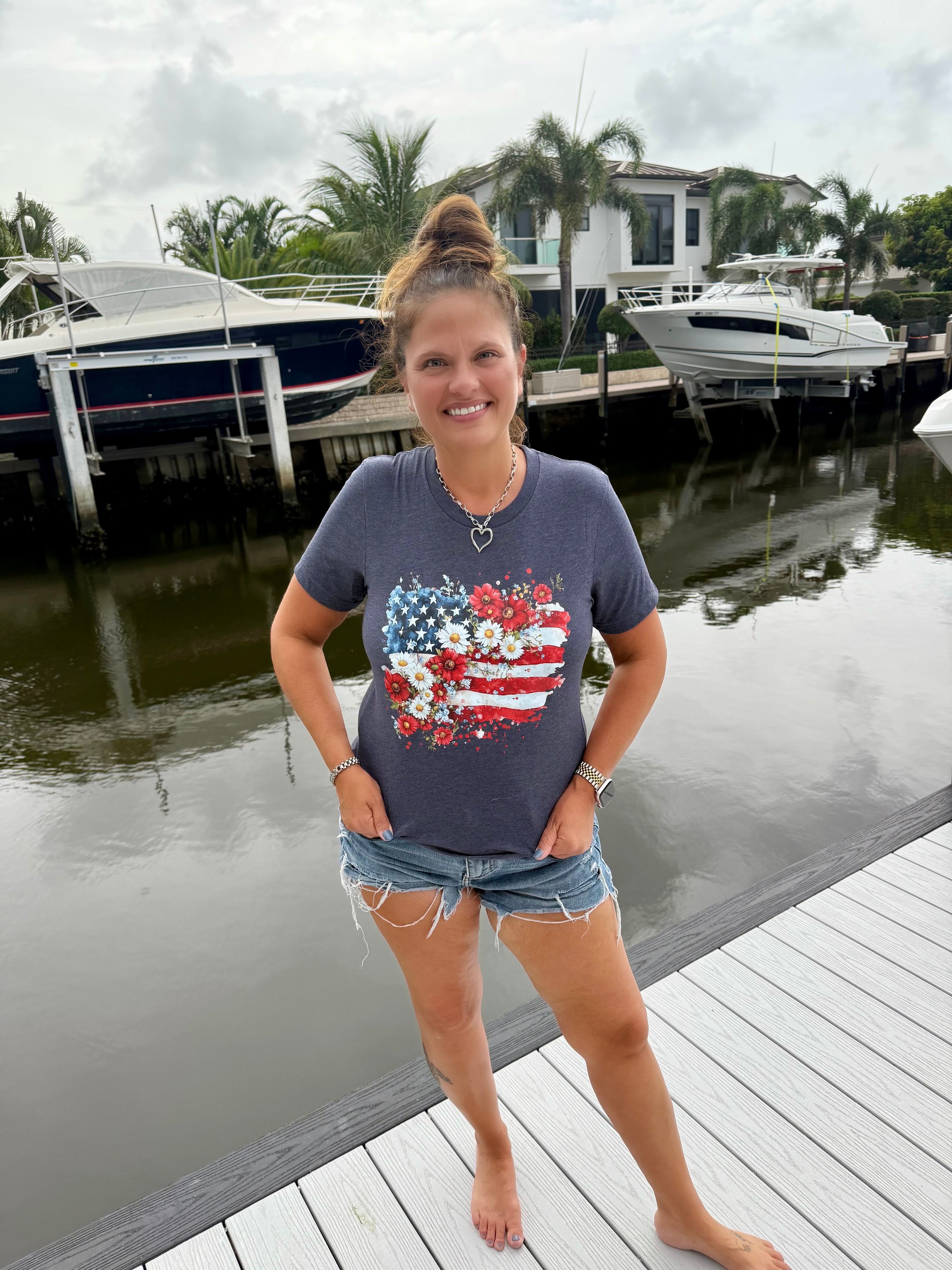America in Bloom Tee - BFF Here