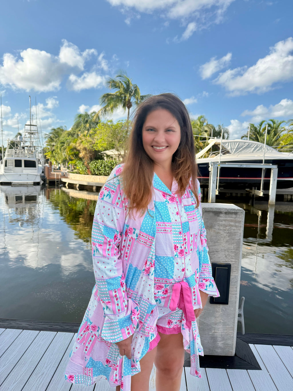 Almost Ready Ribbed Robe by Jess Lea / Pink Heirloom Patchwork - BFF Here