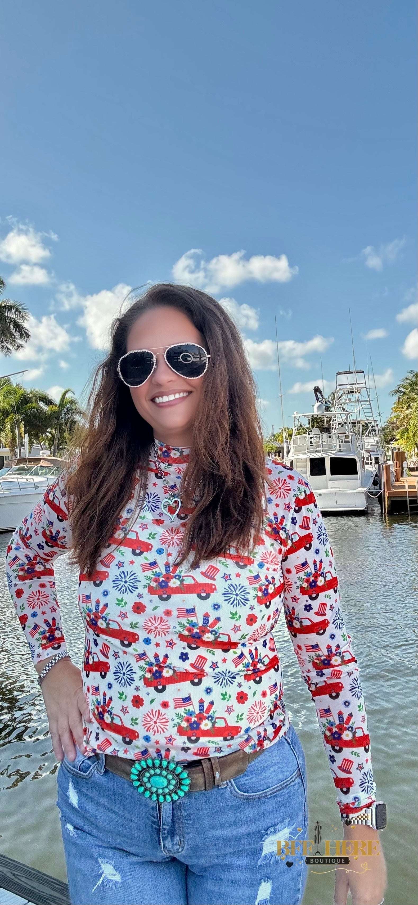 Freedom and Fireworks Mesh Top by Sterling Kreek - BFF Here