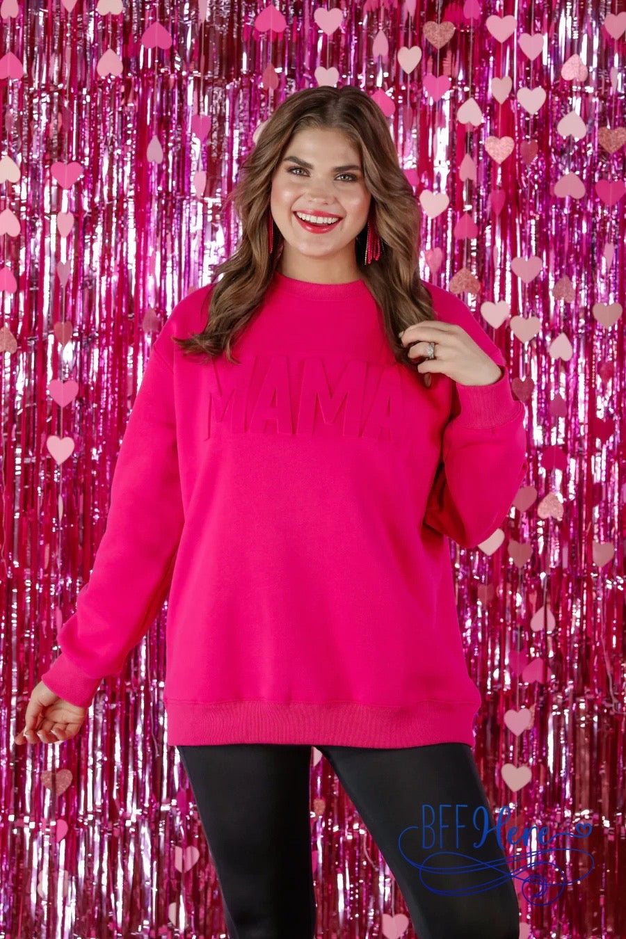 Mama Embossed Sweatshirt - BFF Here