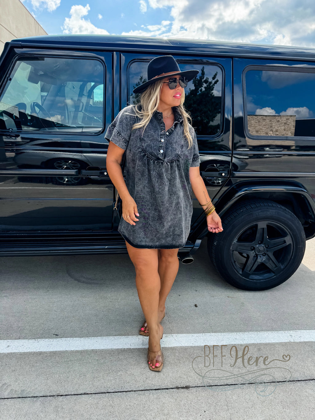 PREORDER: Last Dance Denim Dress by Blakeley (Ships Middle of October) - BFF Here