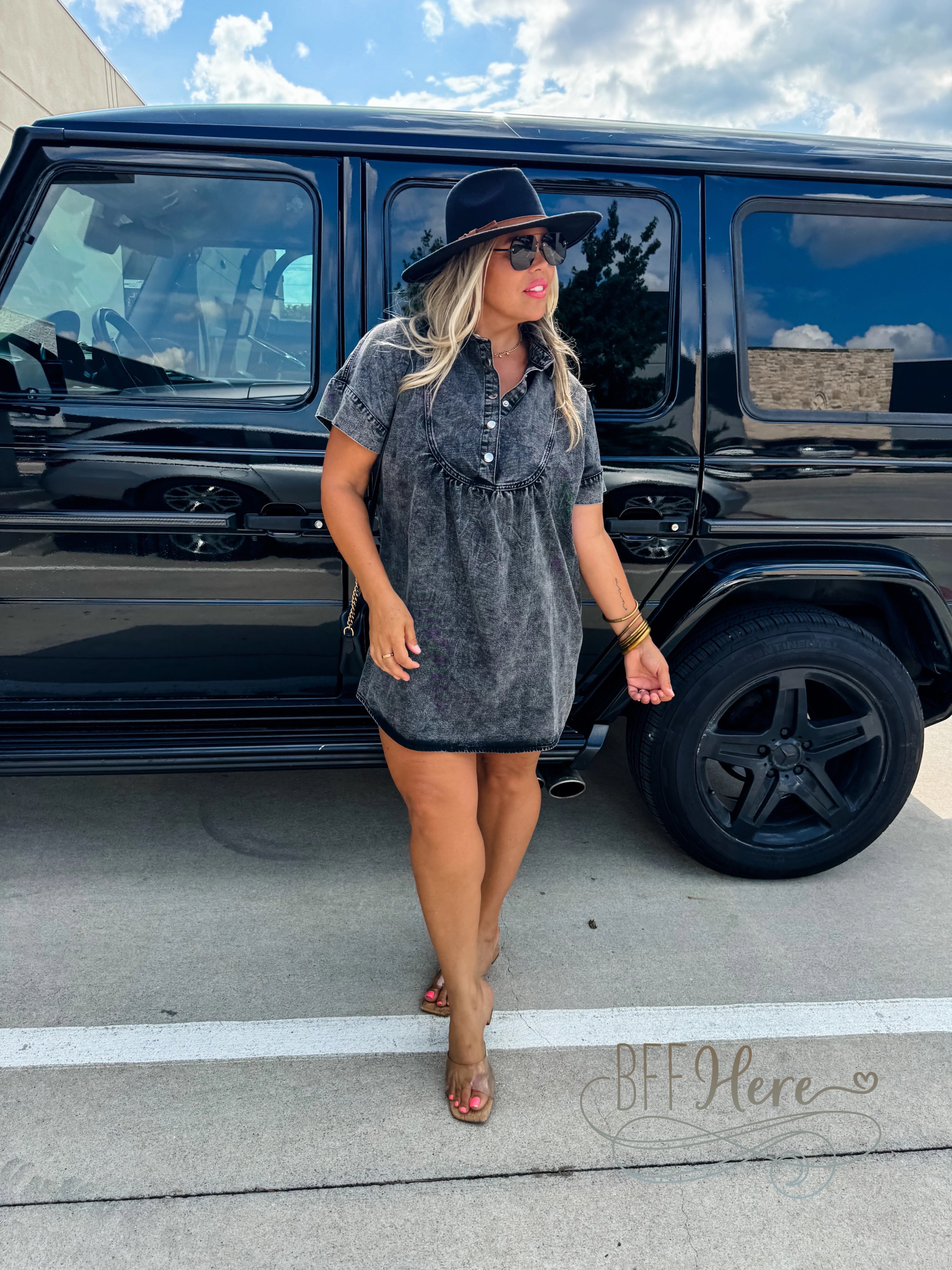 PREORDER: Last Dance Denim Dress by Blakeley (Ships Middle of October) - BFF Here