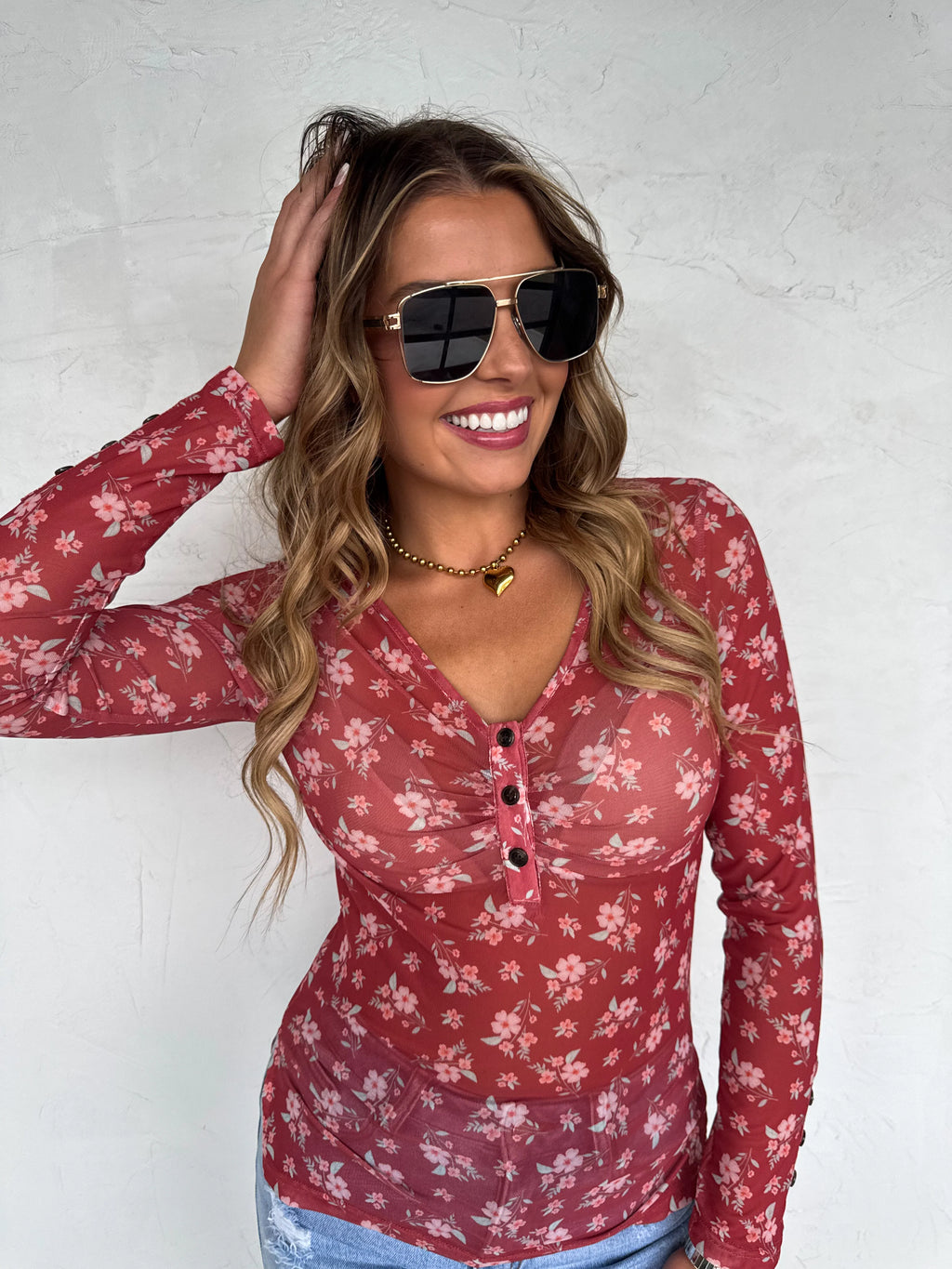 PREORDER: Annie V-Neck Mesh Top by Blakeley (ETA: Late November) - BFF Here