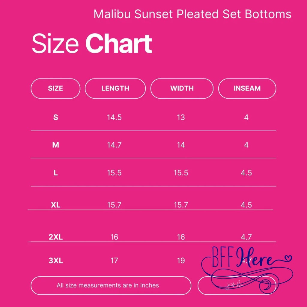 PREORDER: Malibu Sunset Pleated Set (Ships End Of February ) - BFF Here