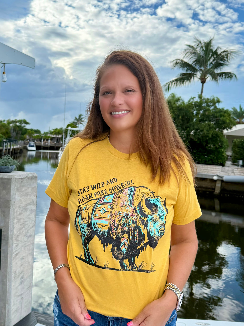 Stay Wild & Roam Free Cowgirl Tee - BFF Here