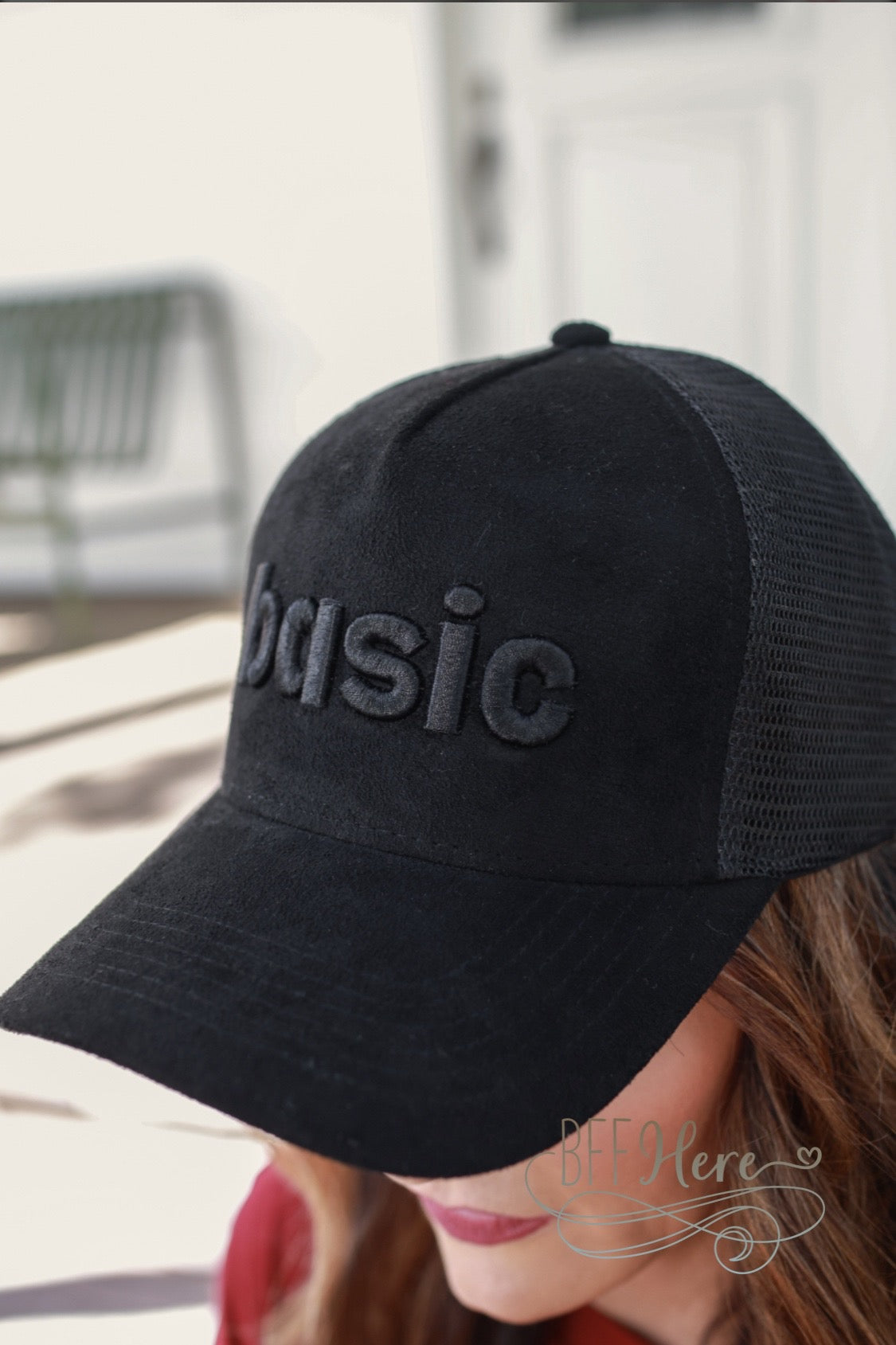 “Basic” Suede Trucker Hat by Jess Lea - BFF Here