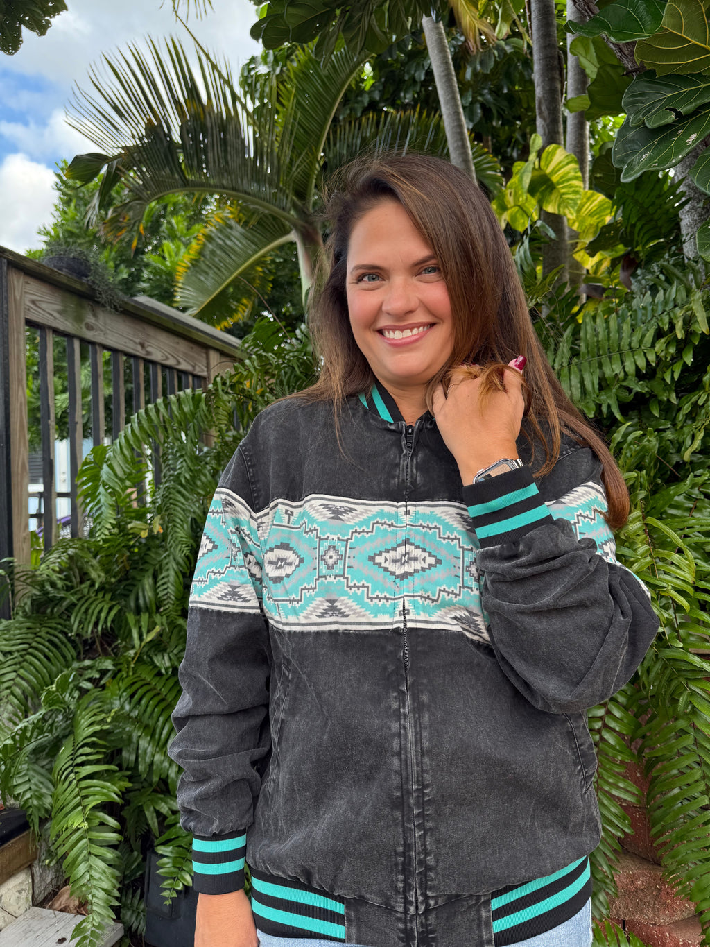 High Desert Horizon Bomber Jacket by Sterling Kreek - BFF Here