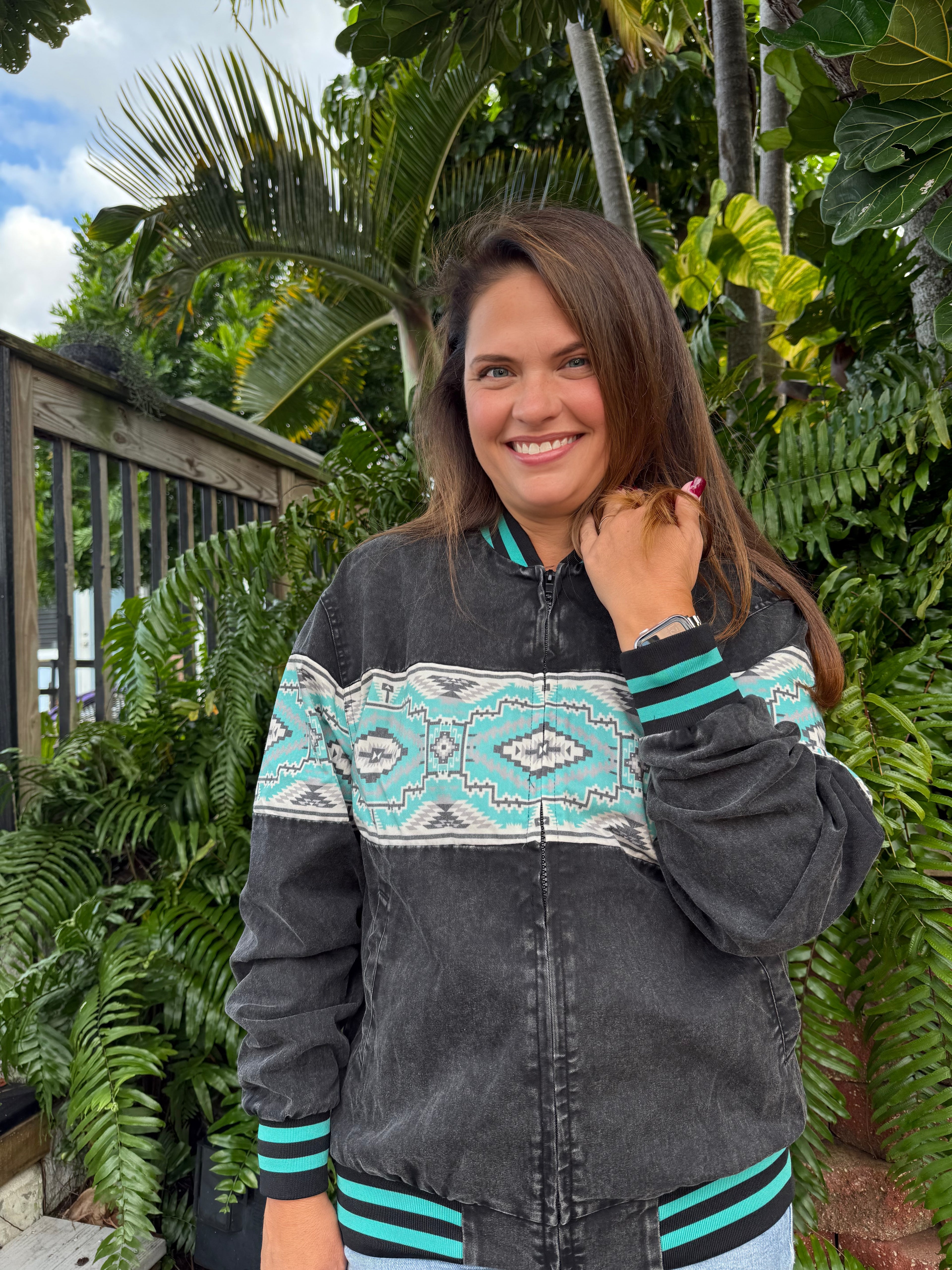 High Desert Horizon Bomber Jacket by Sterling Kreek - BFF Here