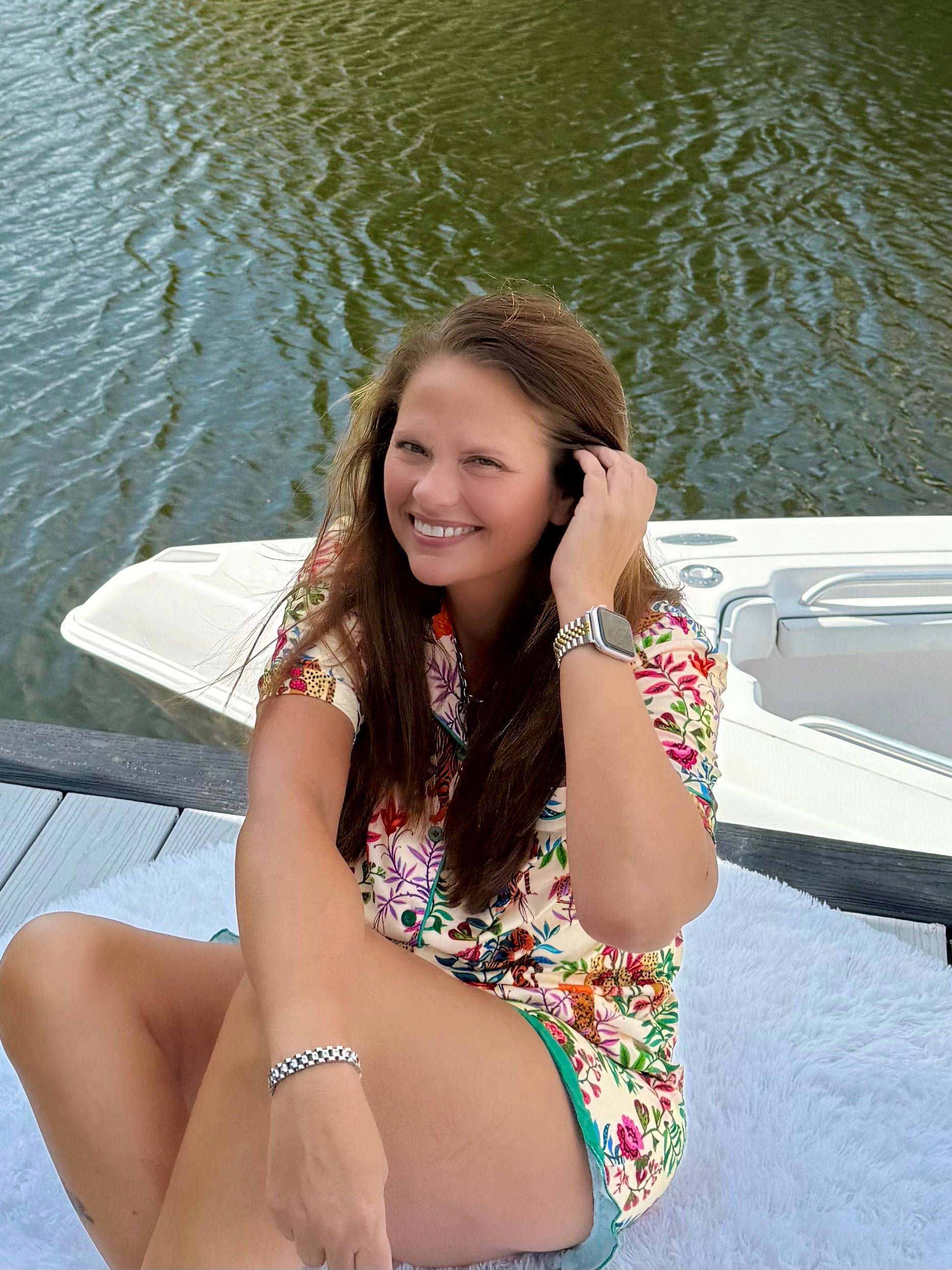 Jungle Oasis Short Sleeve Ruffle Pajama Set by Jess Lea - BFF Here