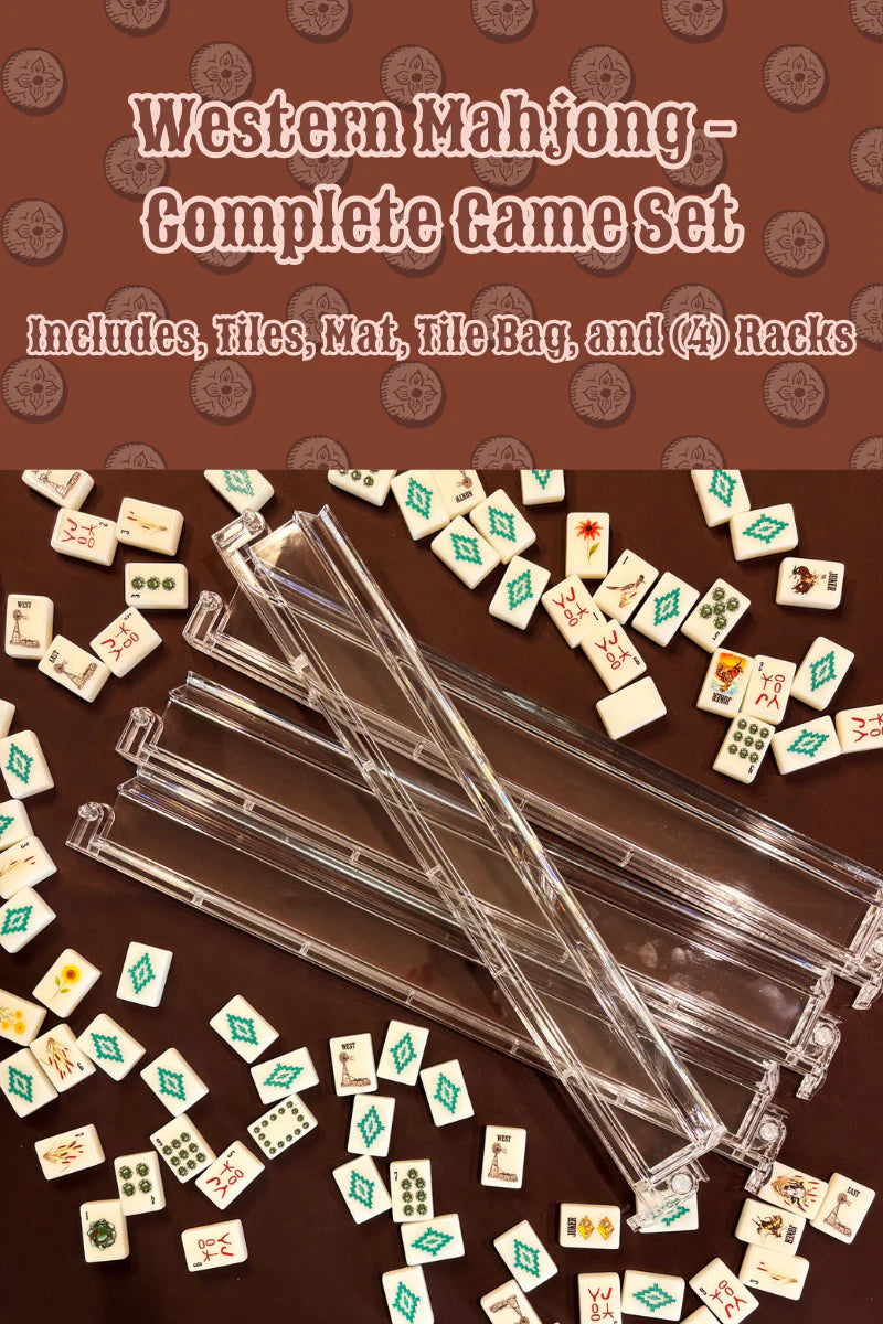 Wild West Mahjong Set, Includes Tile’s, Racks (4), Tile Bag, And Mat by Sterling Kreek - BFF Here