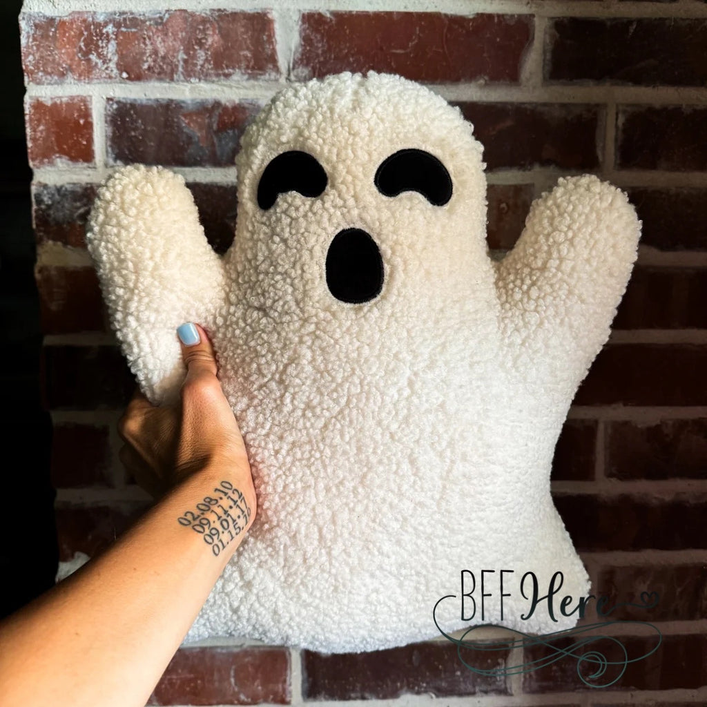 Boo-tastic Sherpa Ghost Pillow / Choice of Size - BFF Here