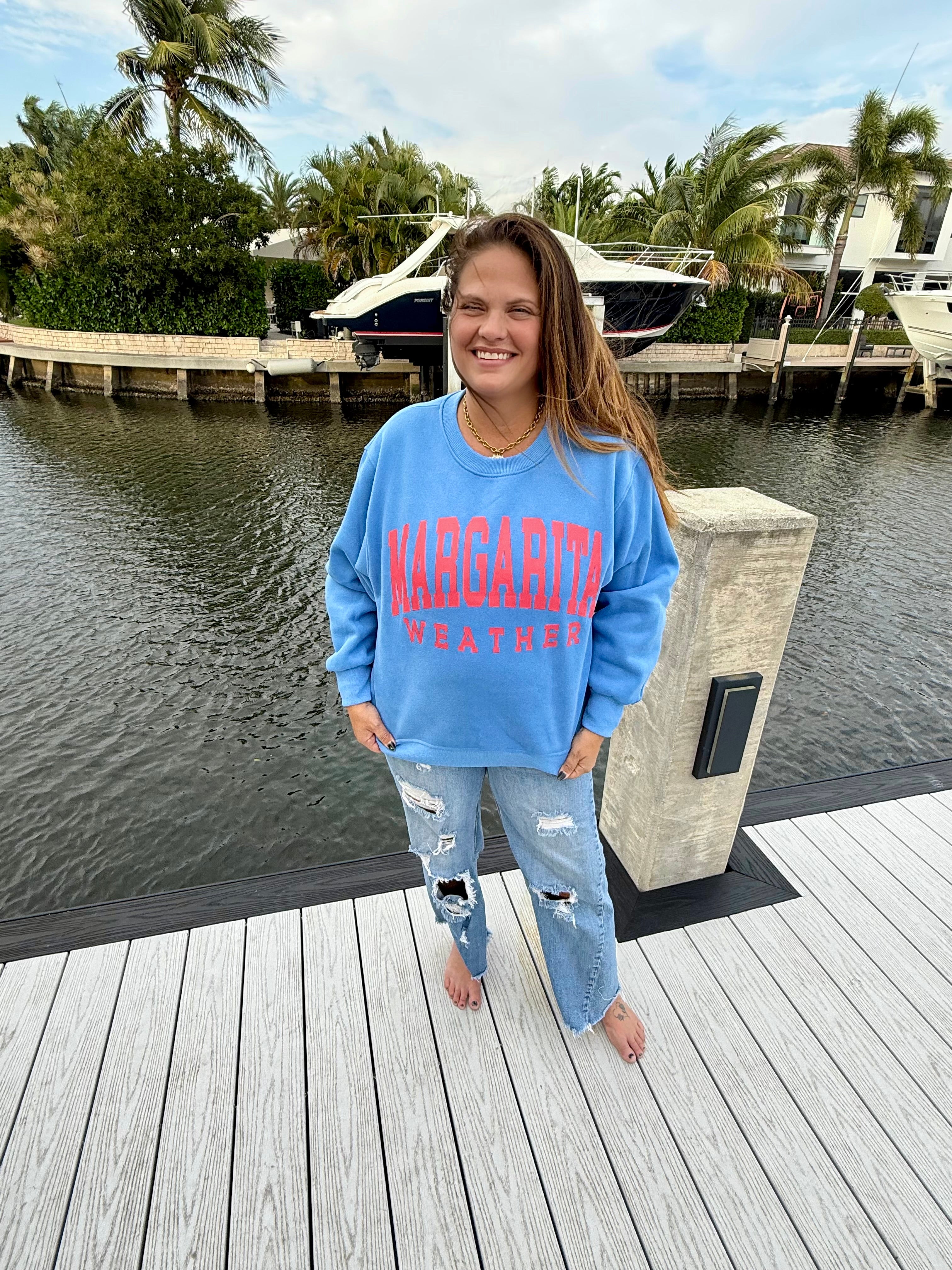 Blue Margarita Weather Sweatshirt by Panache - BFF Here