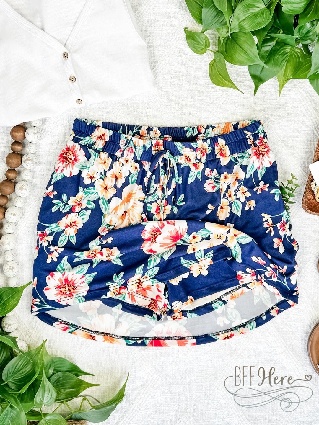 Sienna Skort - Navy Tropical - BFF Here