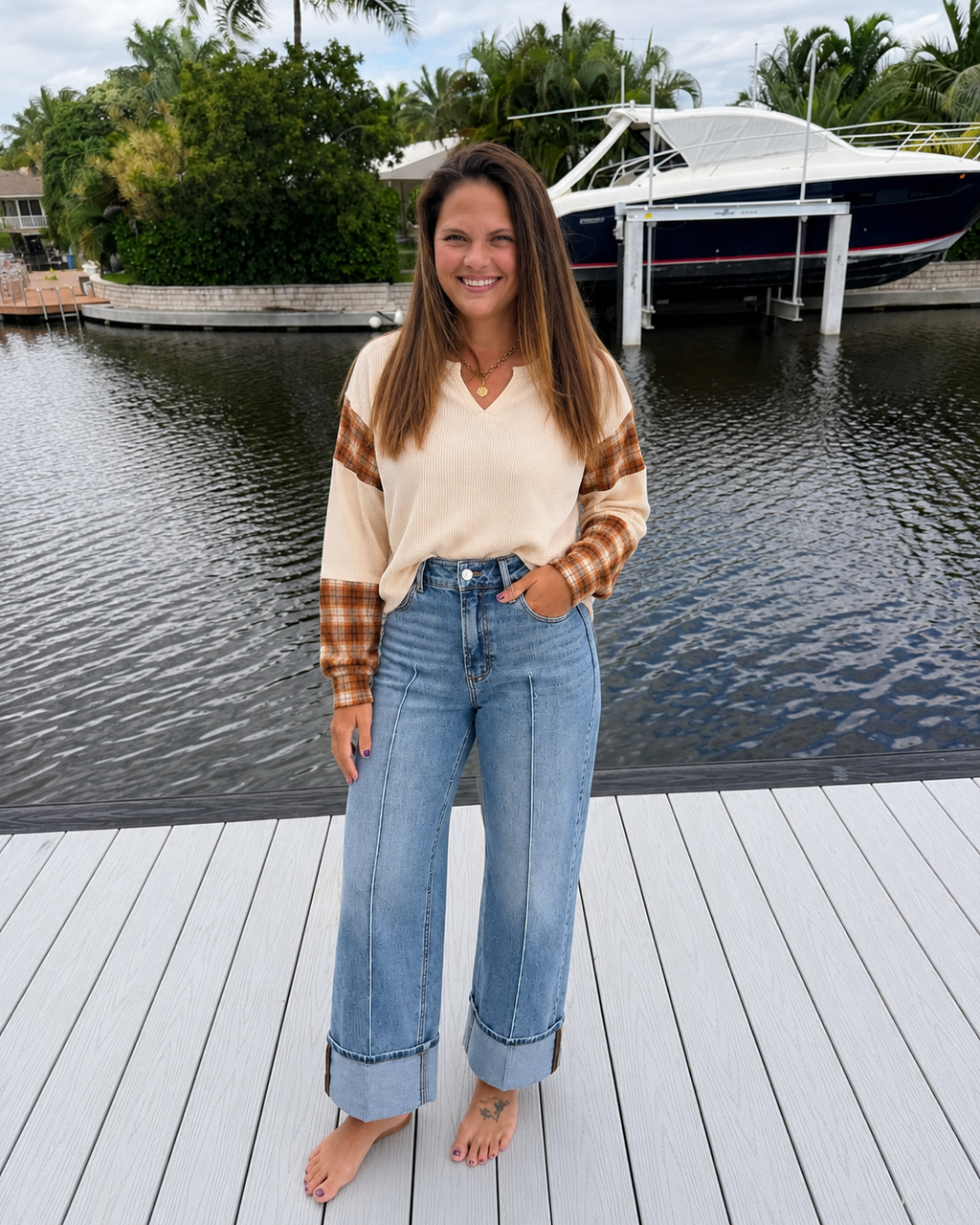 PREORDER: Maplewood Plaid Waffle Top (ETA: September)