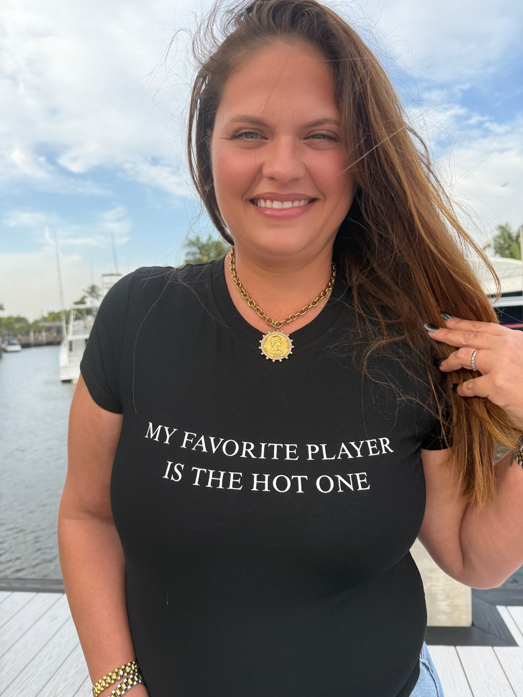 Favorite Player Baby Tee by Panache - BFF Here