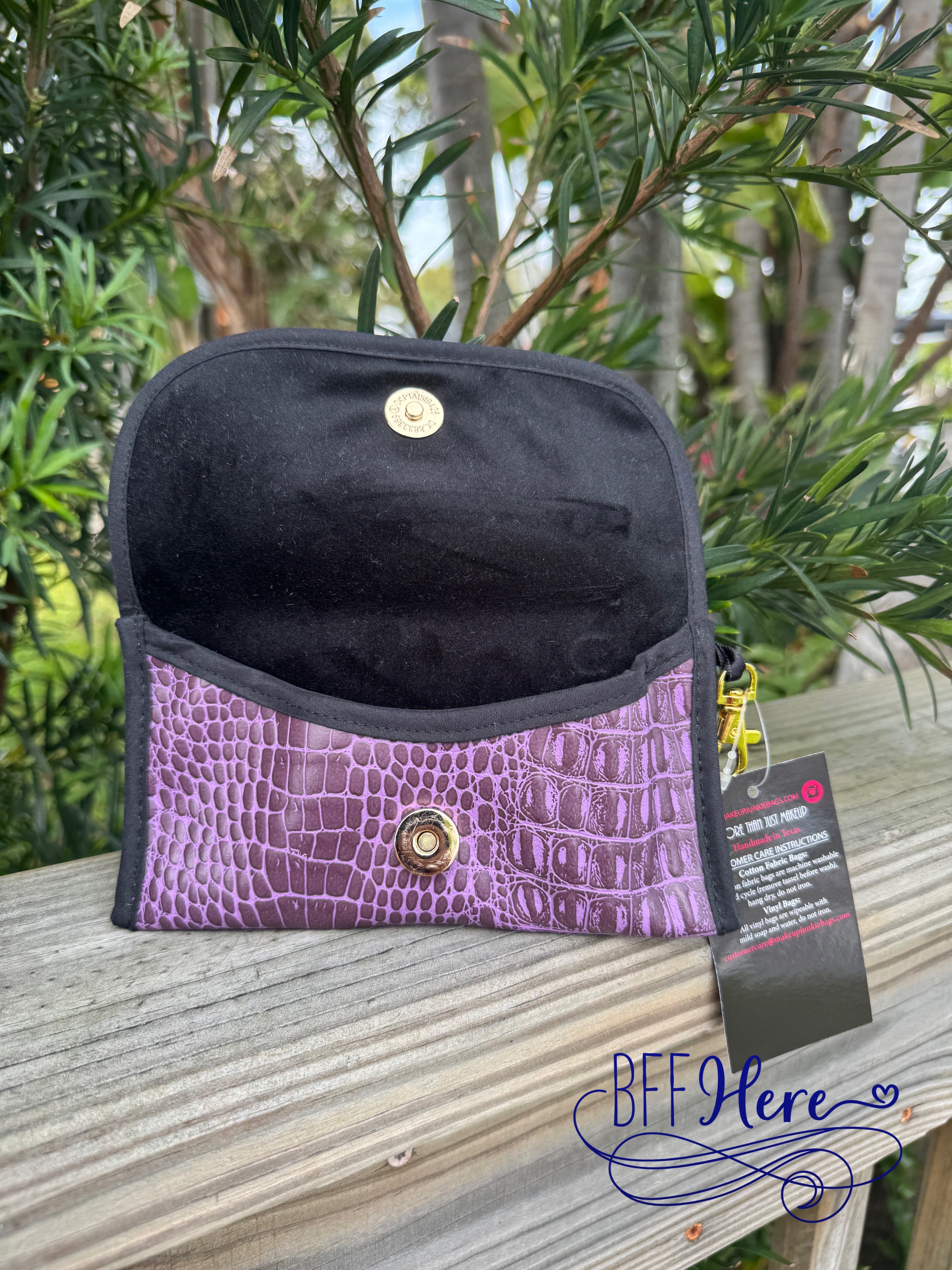 Shade of Violet Sunglass Case by Makeup Junkie Bags - BFF Here