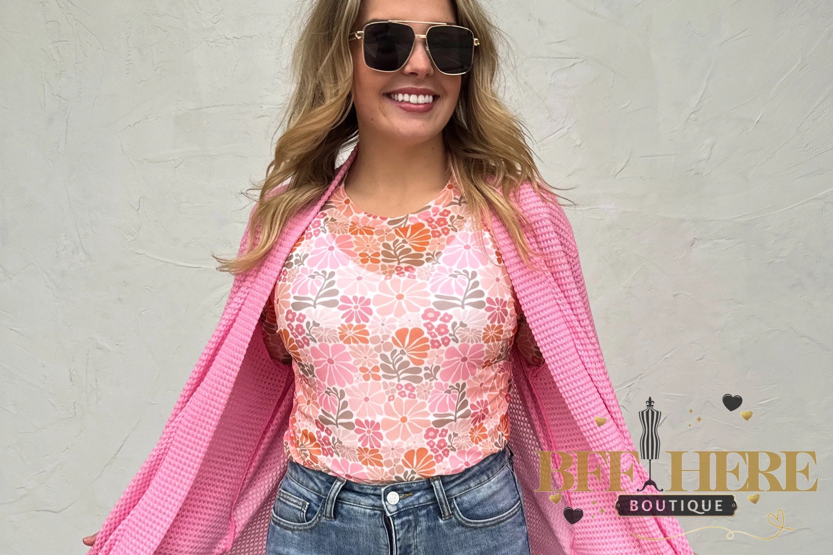 Vintage Floral Mesh Top by Blakeley - BFF Here