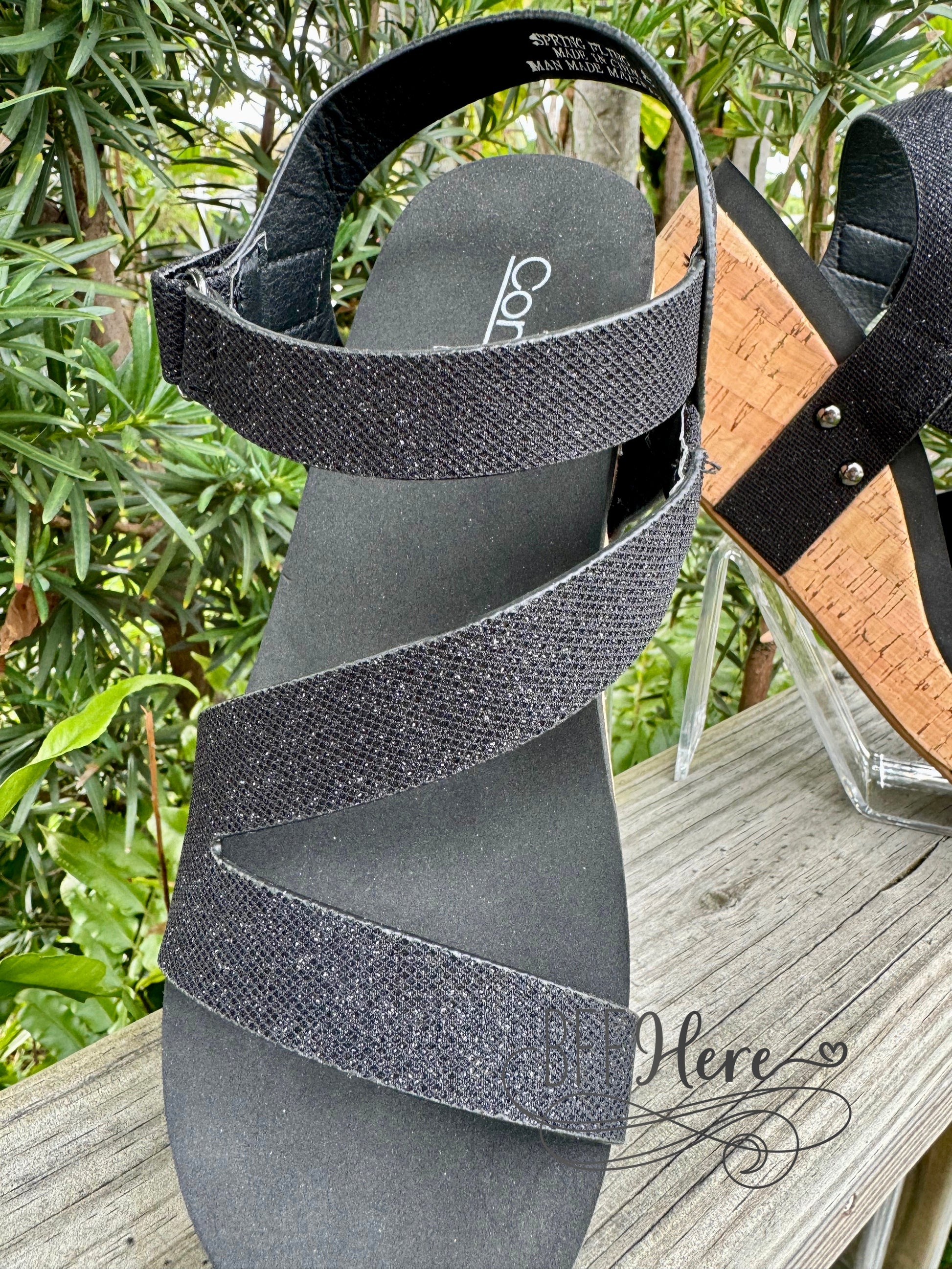 Spring Fling - Black Shimmer by Boutique by Corkys - BFF Here