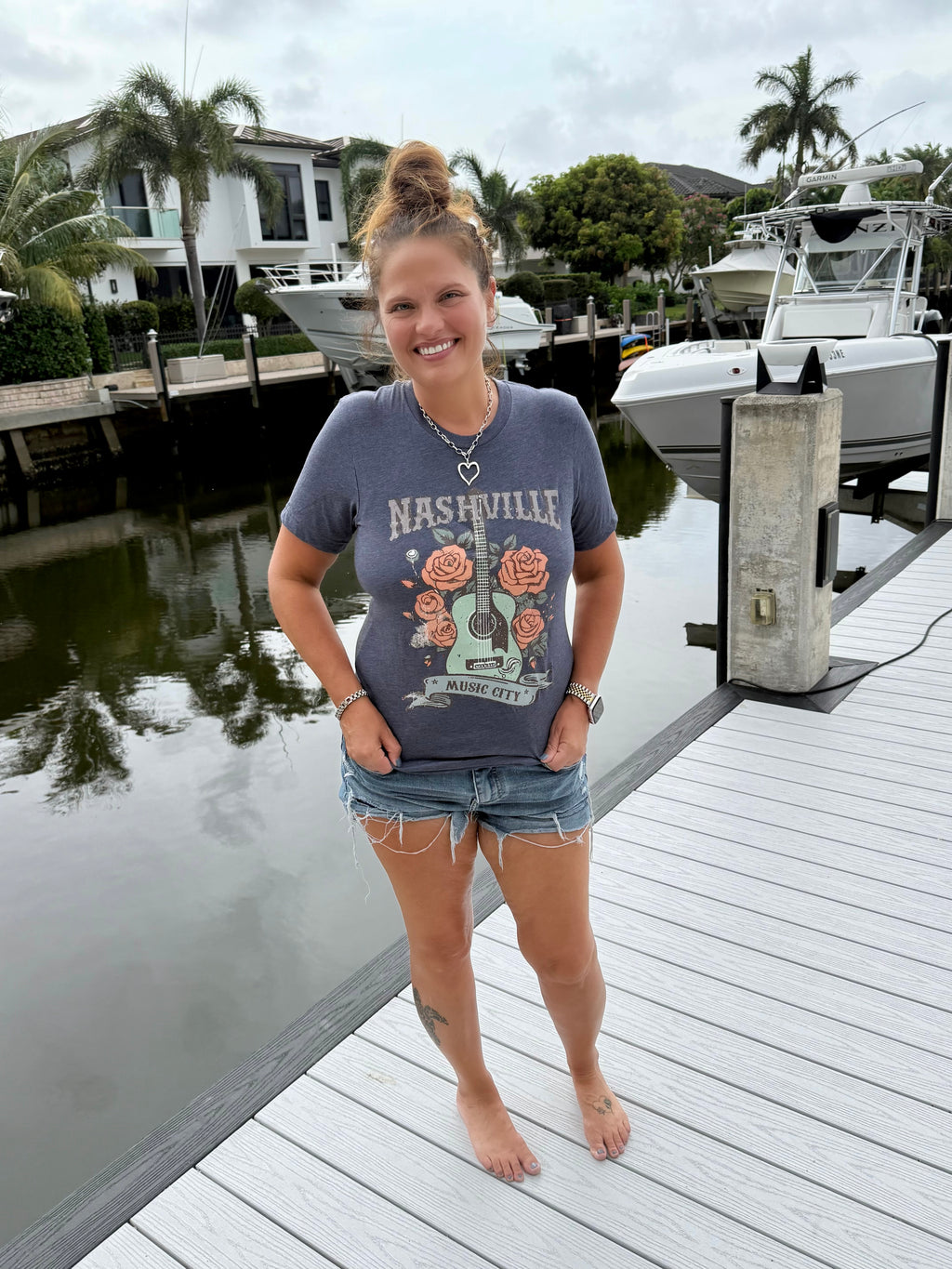 Nashville Nights & Rose Lights Tee - BFF Here