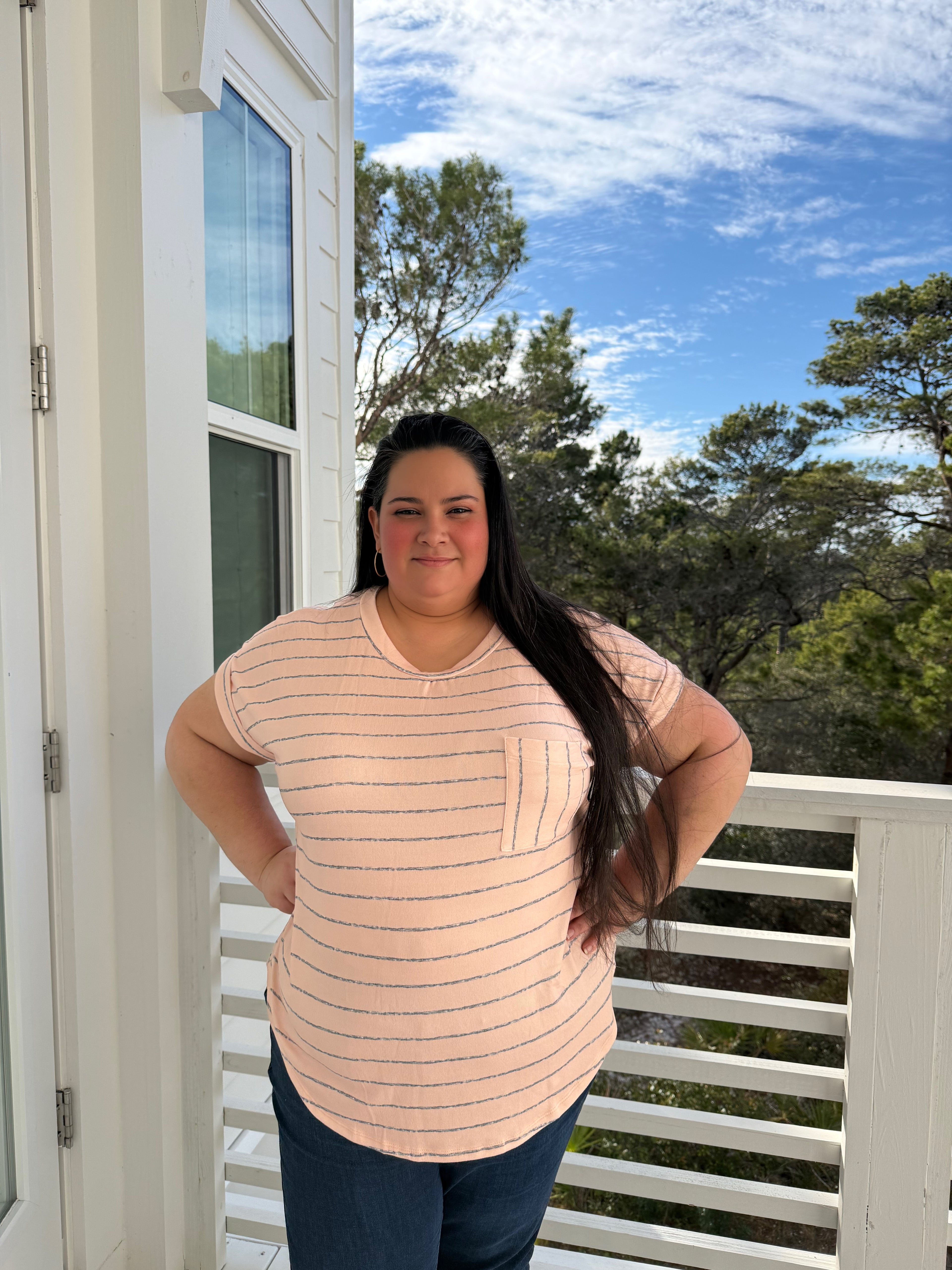 Easy Days Striped Pocket Tee by Sew In Love (Ships 2-3 weeks) - BFF Here