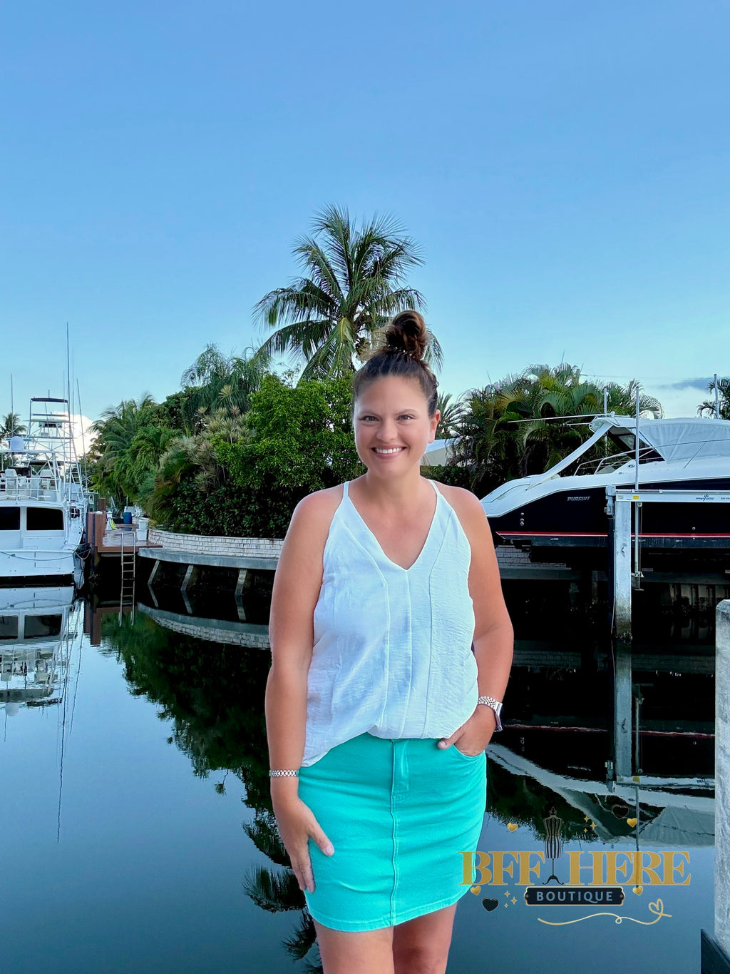 Nova Denim Skirt / Turquoise by Jess Lea - BFF Here
