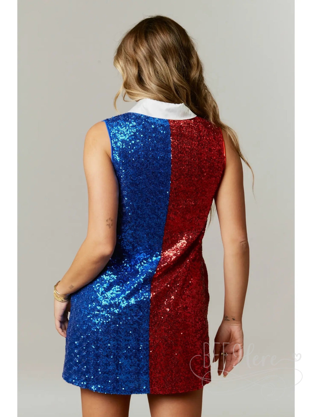 Dazzle in Color: Sequin Block Party Mini Dress - BFF Here