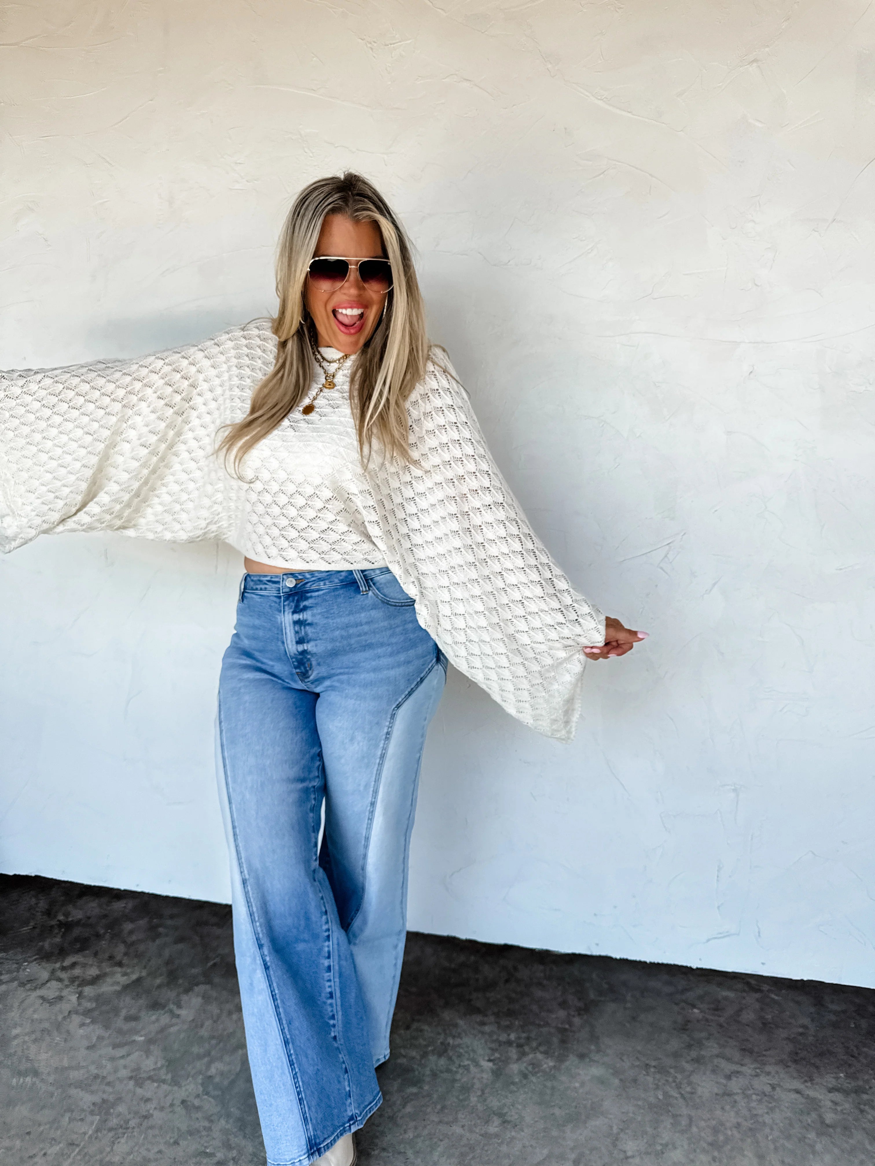 Trailblazer Two Toned Jeans by Blakeley - BFF Here