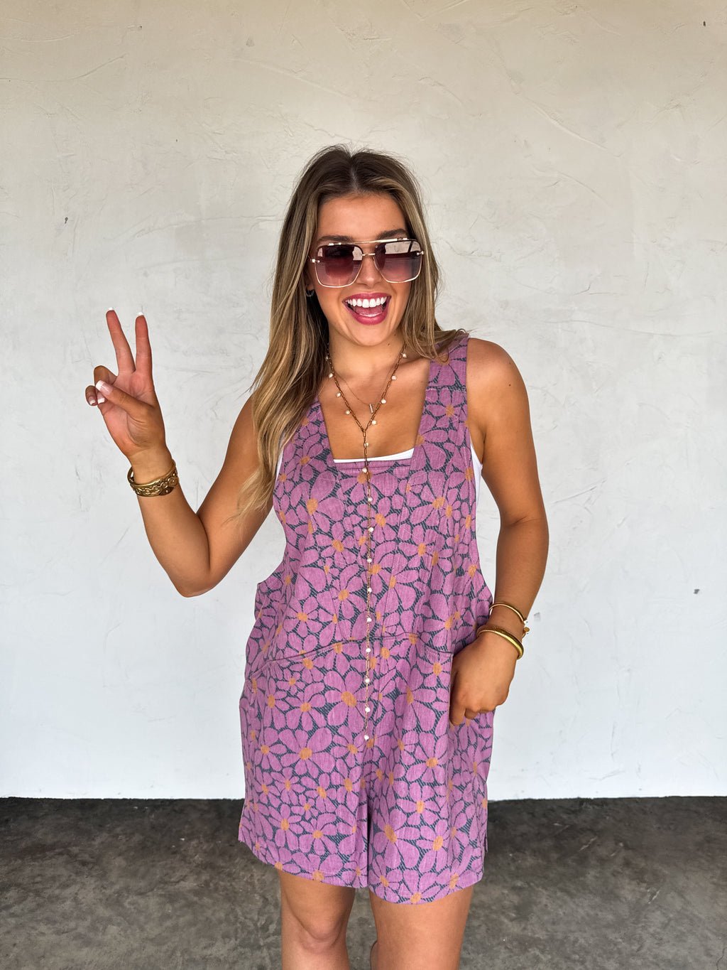 PREORDER- DENIM DAISIES- BEACH PLEASE ROMPER by Blakeley - BFF Here