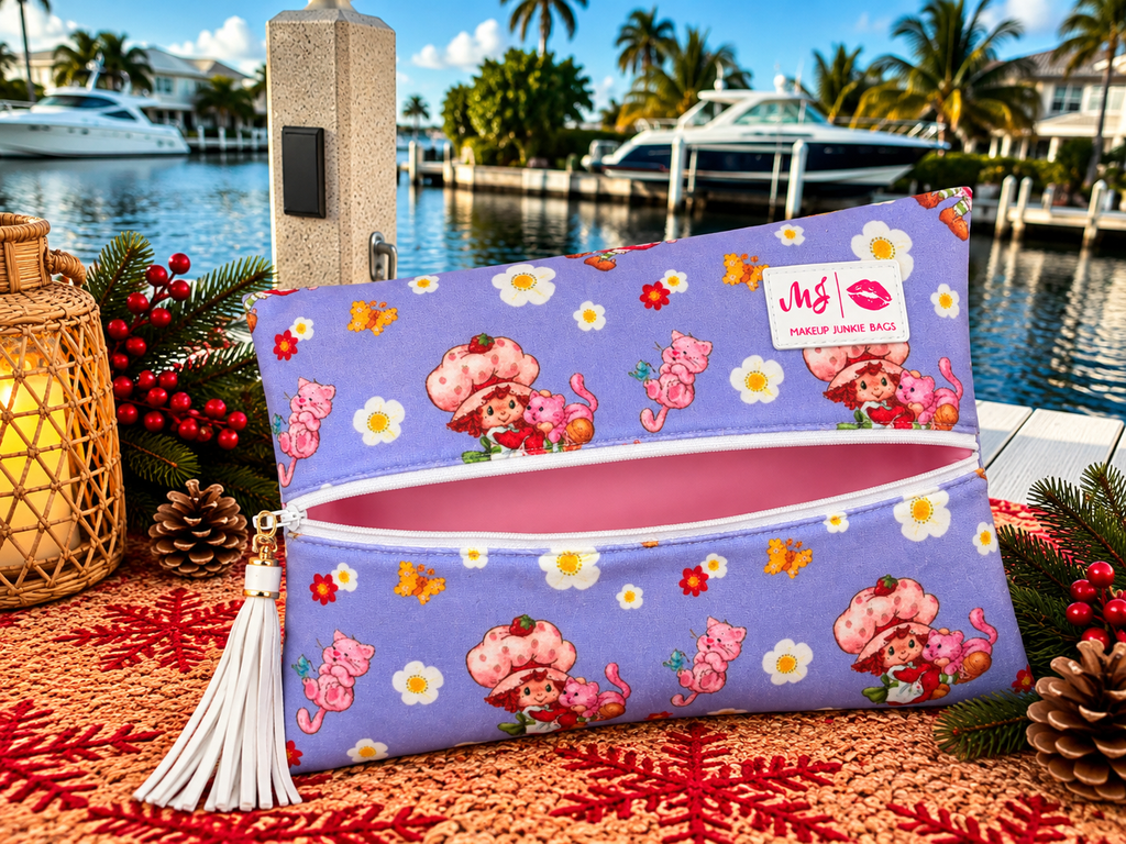 PREORDER: Strawberry Shortcake / Lilac by Makeup Junkie Bags (ETA: 4-6 weeks)