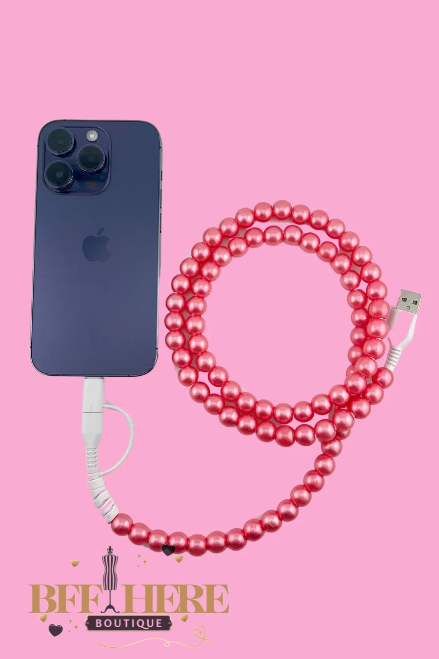2 in 1 Beaded USB Charger by Jess Lea / Choice of Color - BFF Here