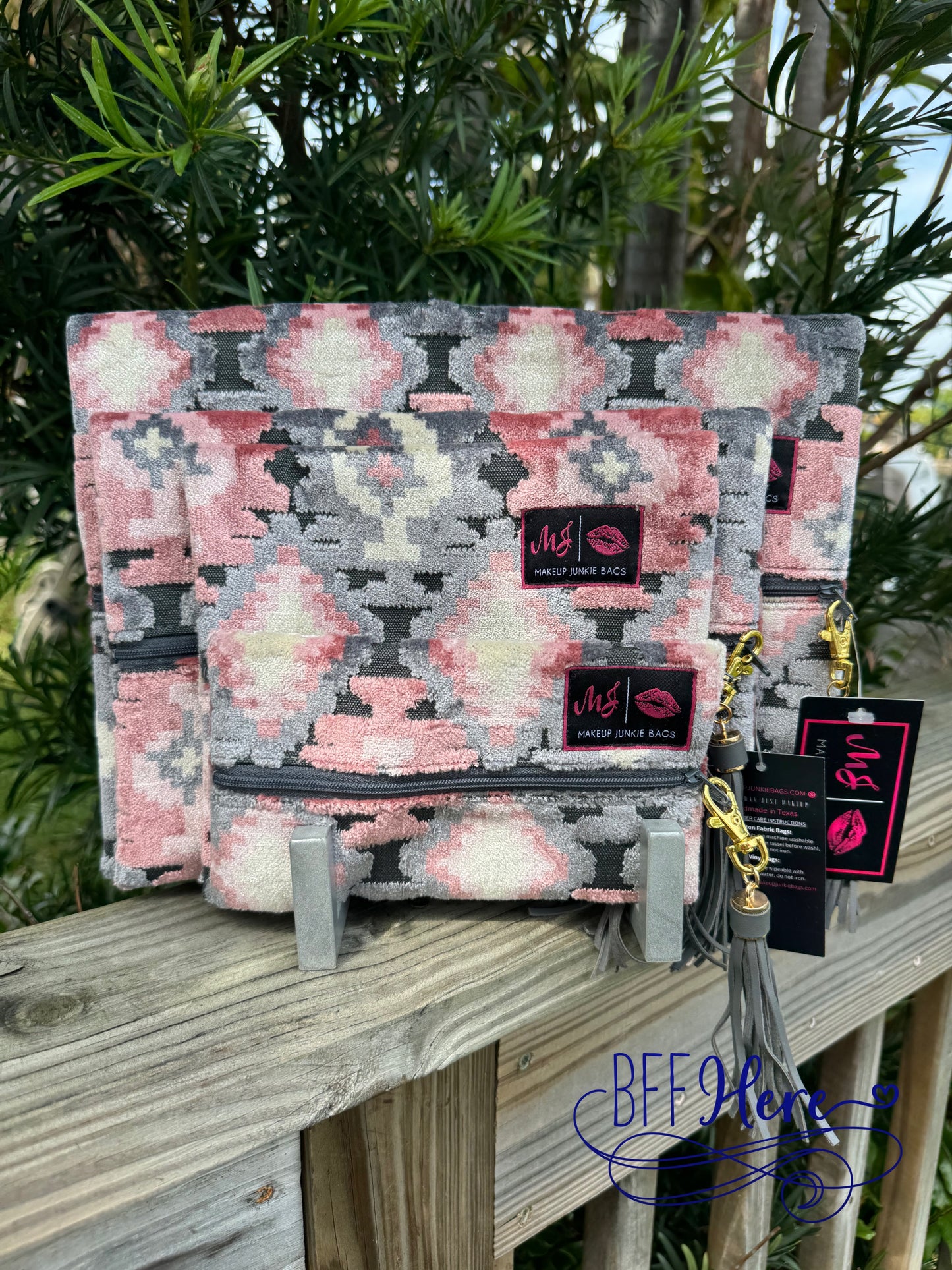 Aztec / Blush  Bag by Makeup Junkie Bags - BFF Here