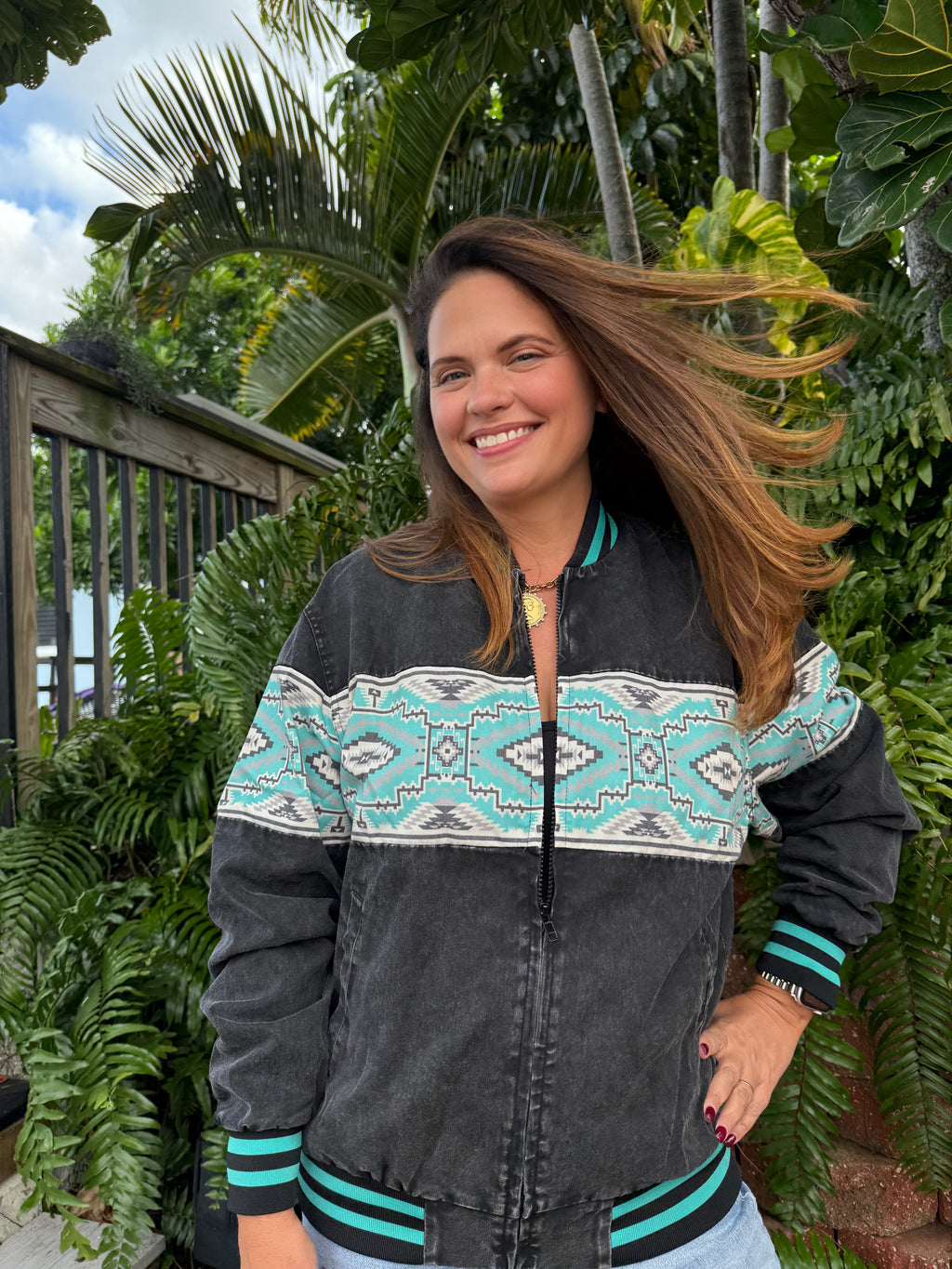 High Desert Horizon Bomber Jacket by Sterling Kreek - BFF Here