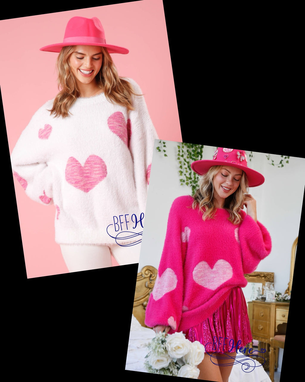 Love Knit: Heart  Sweater / Choice of Color - BFF Here
