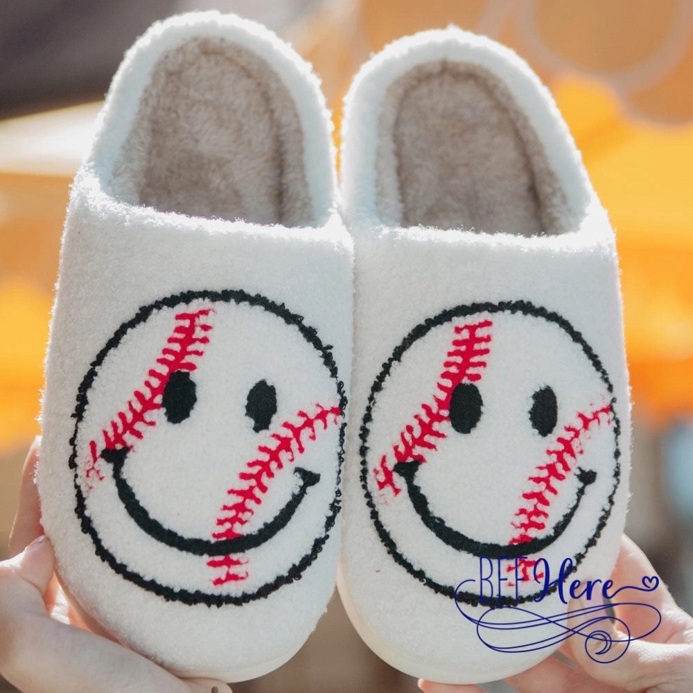 PREORDER: Home Run Smiles: Baseball Slippers by Katydid (Ships End of March) - BFF Here