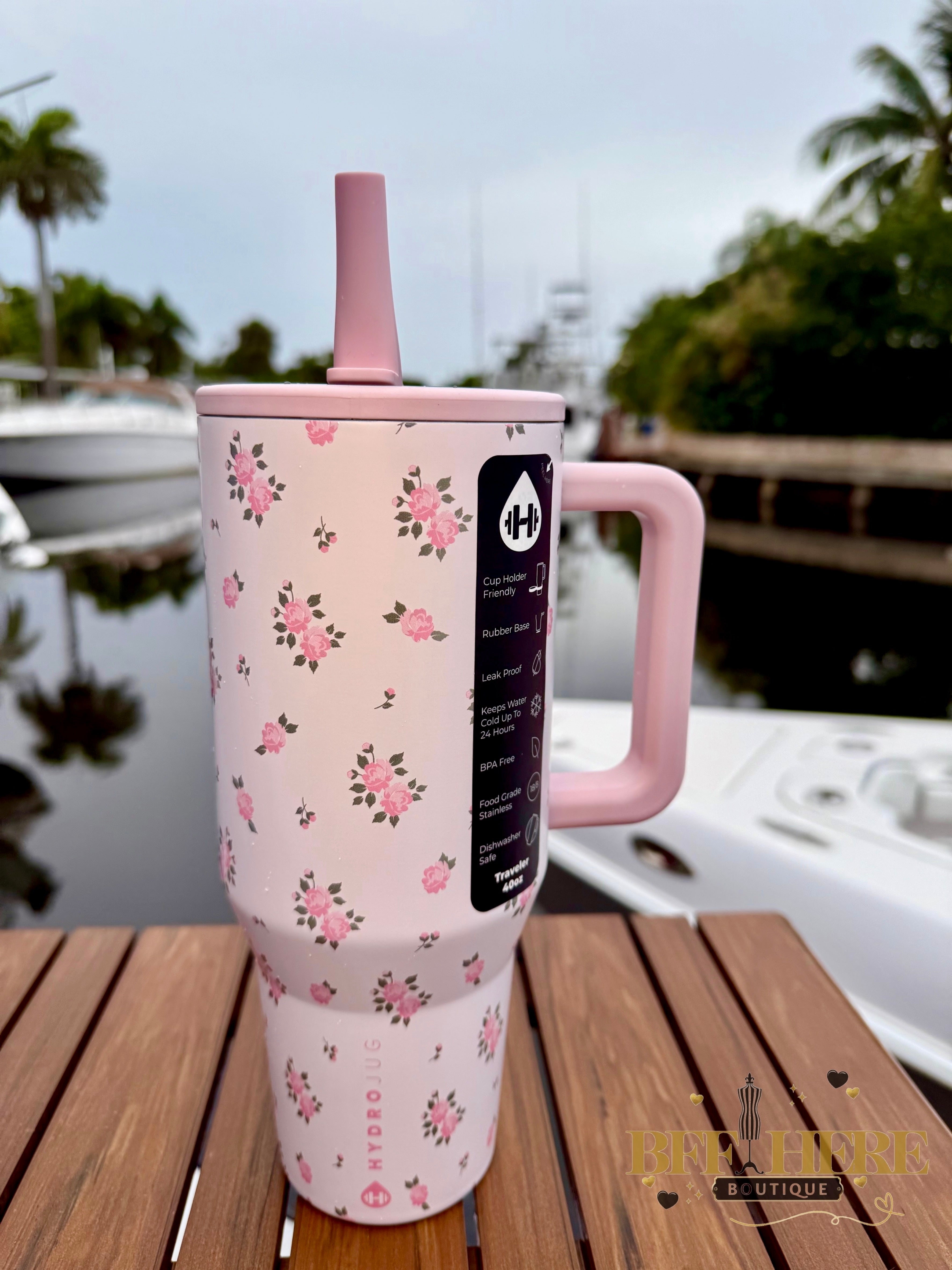 HydroJug Traveler - 40oz.  / Wildrose - BFF Here