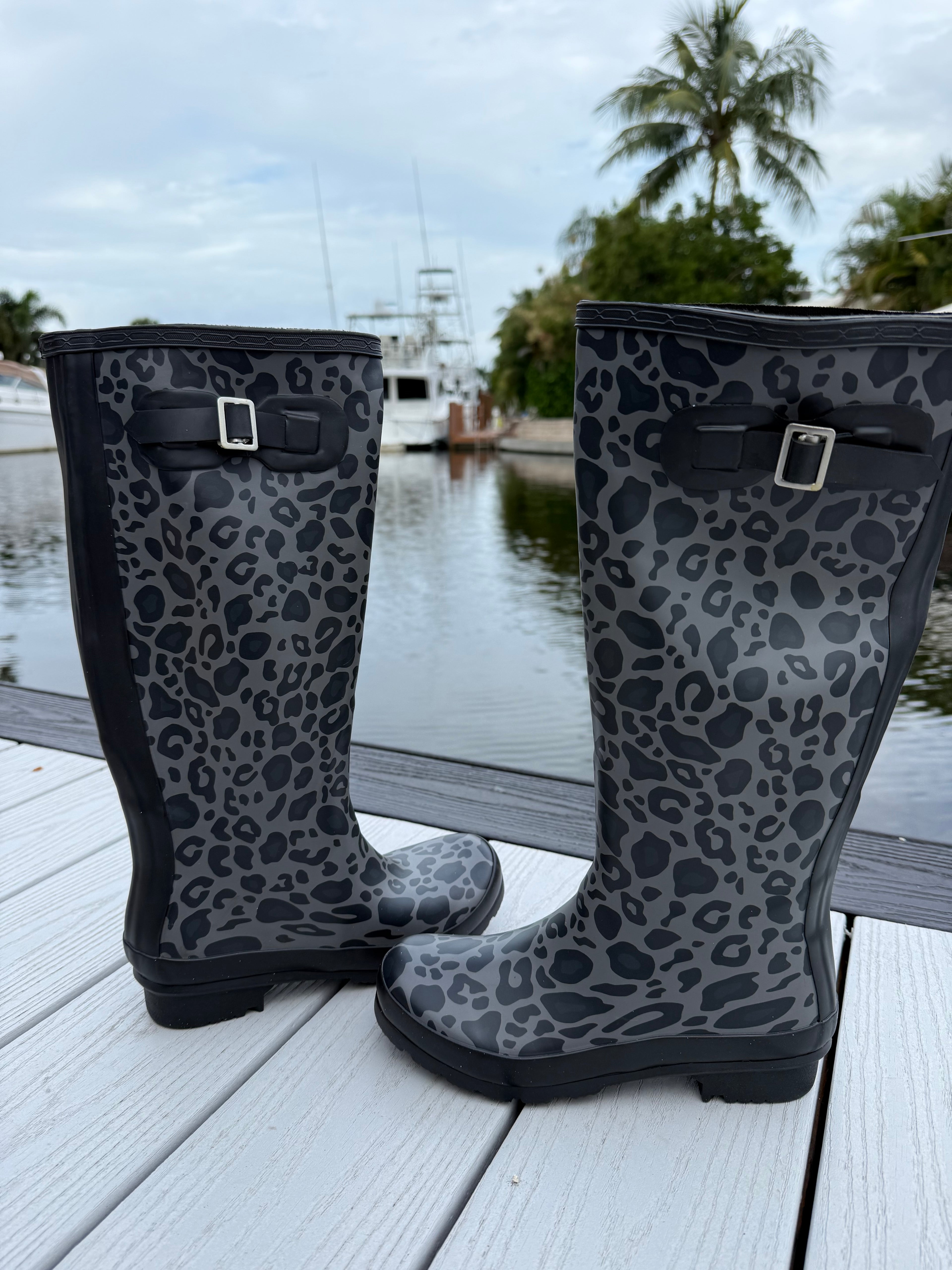 Wild About Rain Leopard Boots - BFF Here