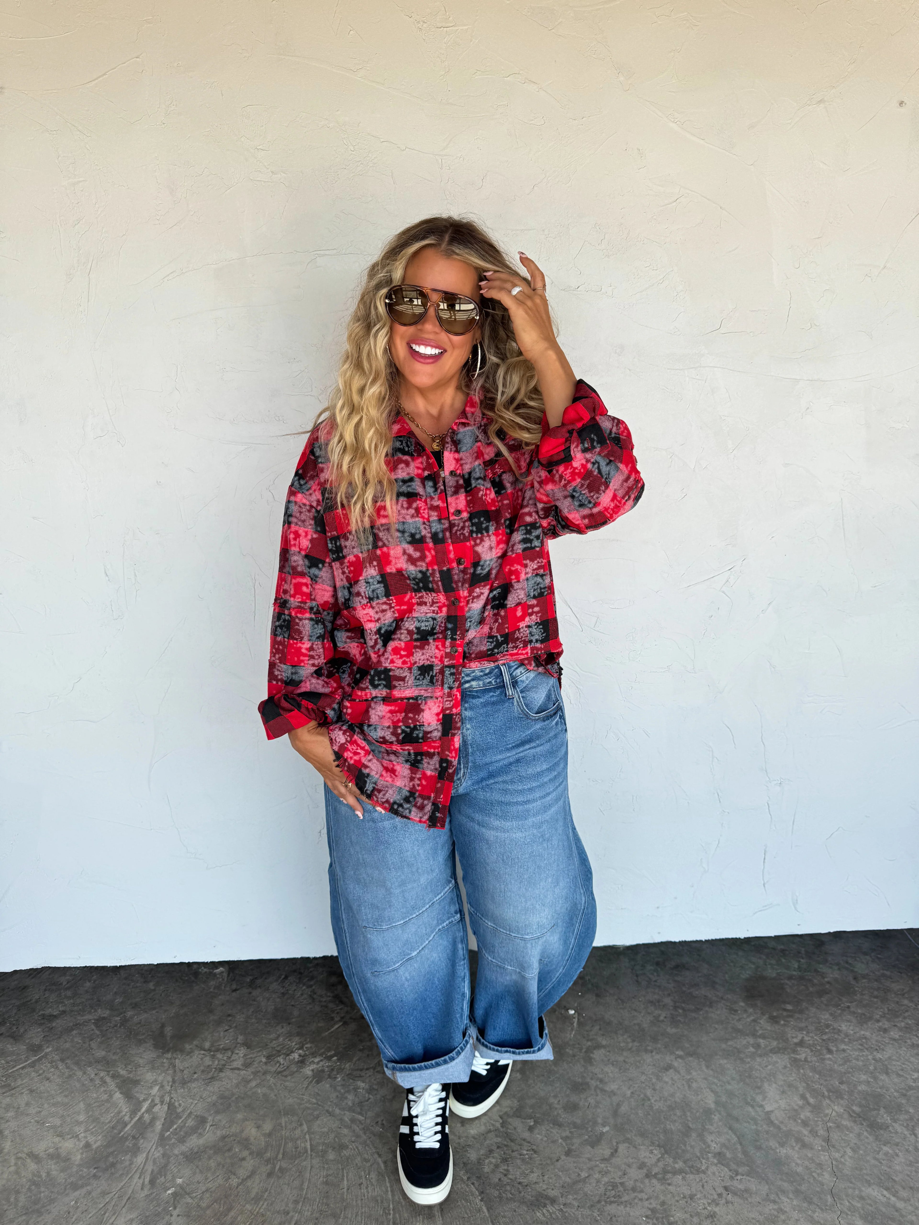 PREORDER: Juniper Bleached Plaid Top by Blakeley (ETA: Mid November ) - BFF Here