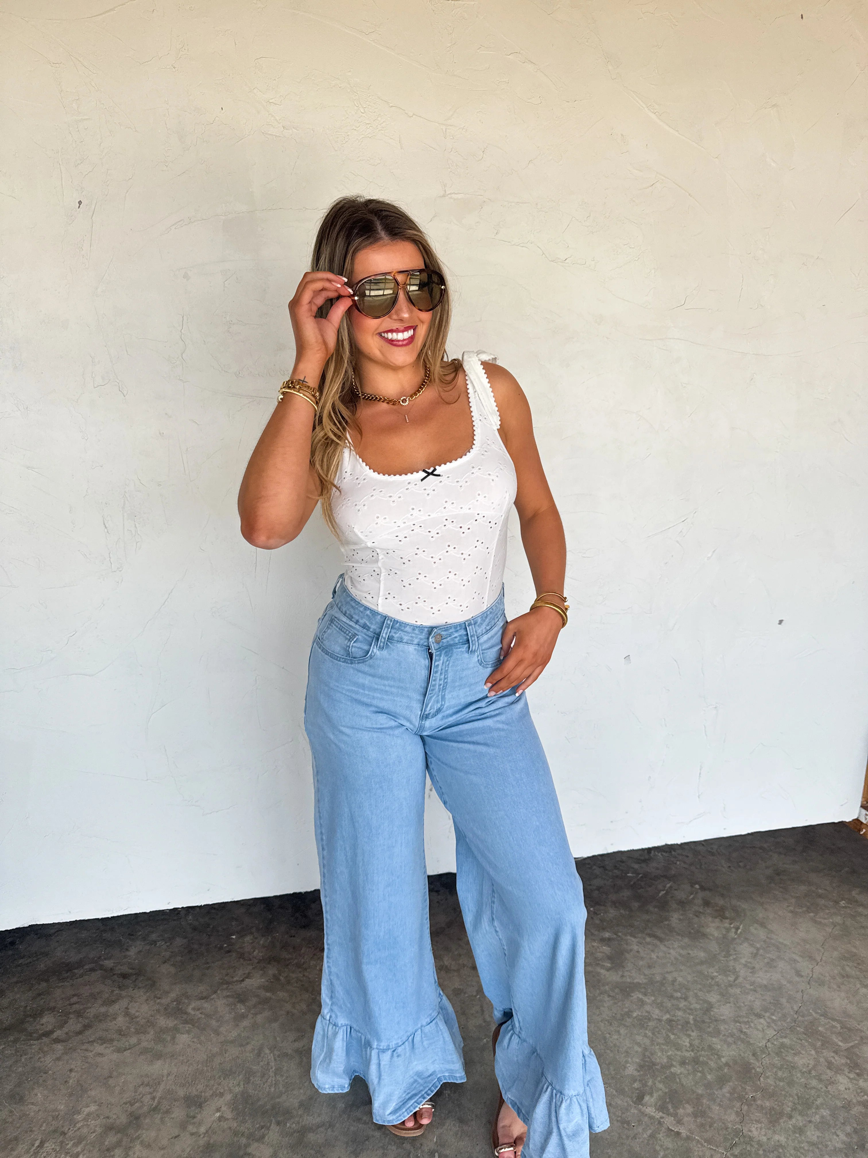 PREORDER: Summer Romance Eyelett Bodysuit by Blakeley (ETA: July)