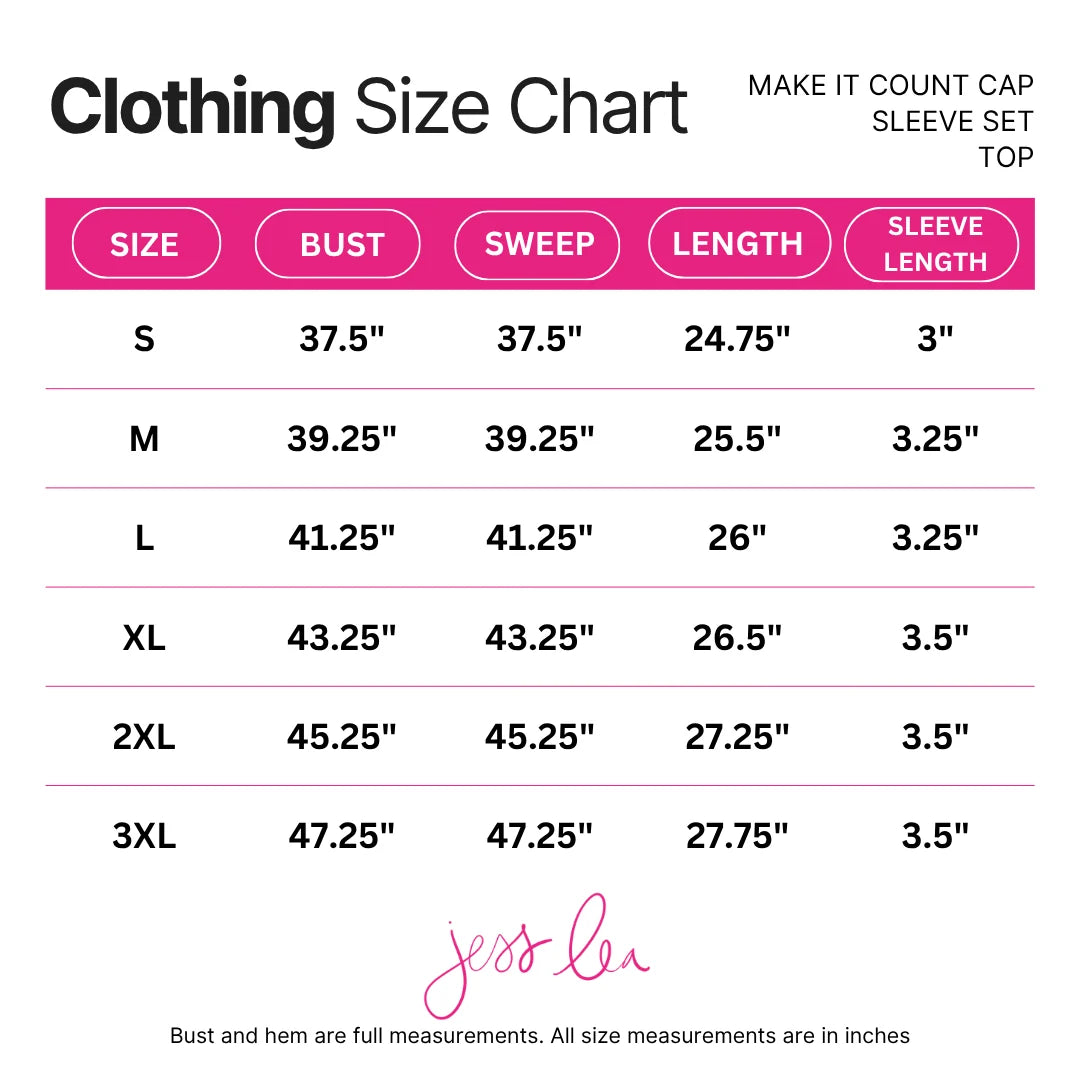 Make It Count Cap Sleeve Set by Jess Lea (Ships in 1 week)