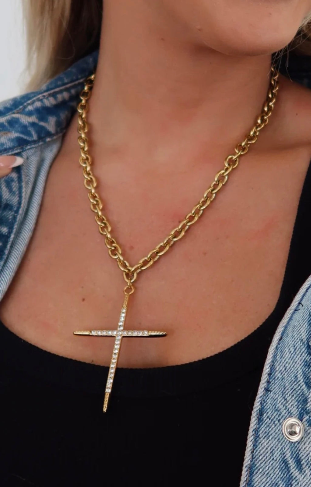 Luxe Cross Necklace by Chansutt Pearls (Ships 2-3 weeks) - BFF Here