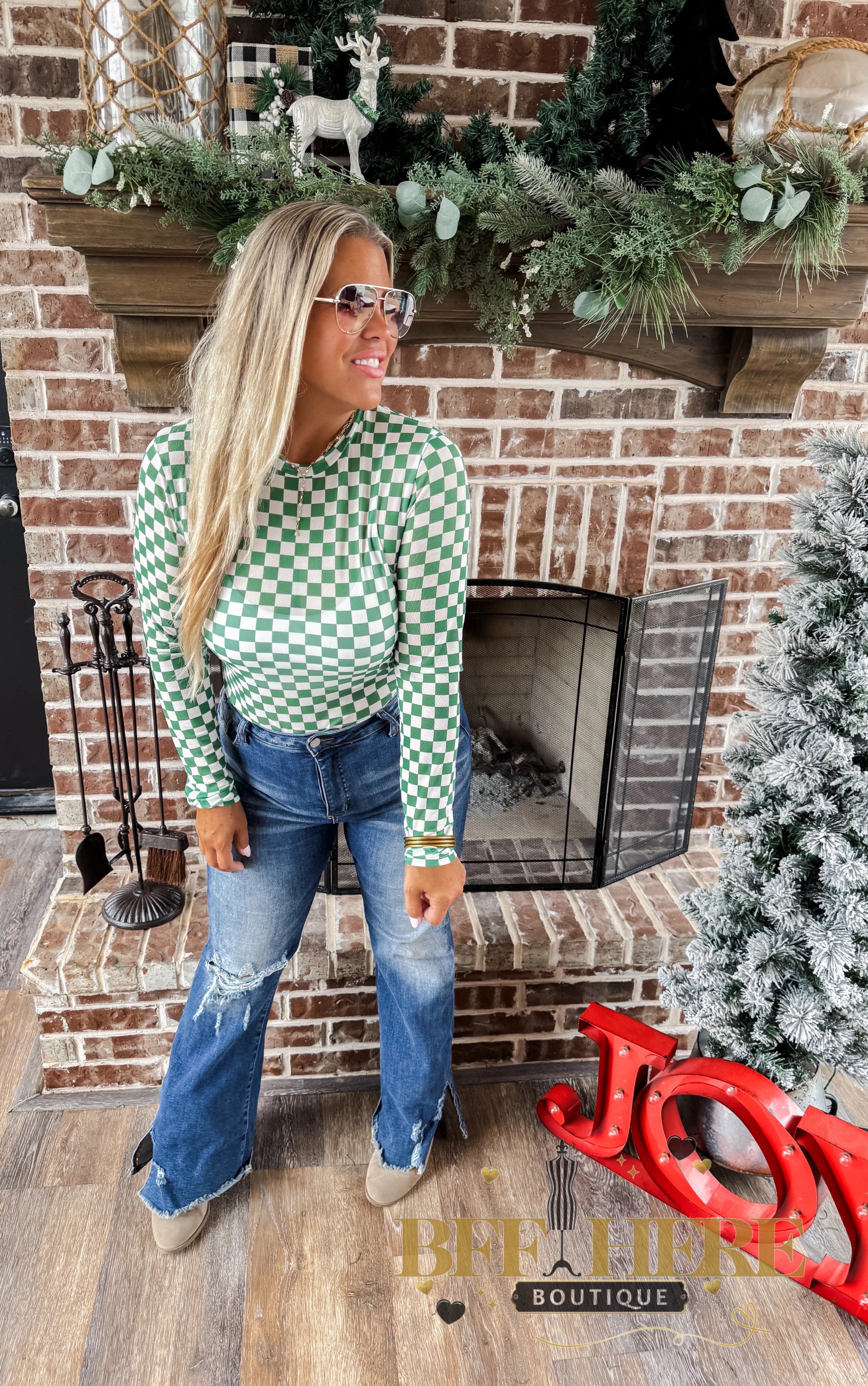 Christmas Dress It Up Mesh Tops by Blakeley - BFF Here