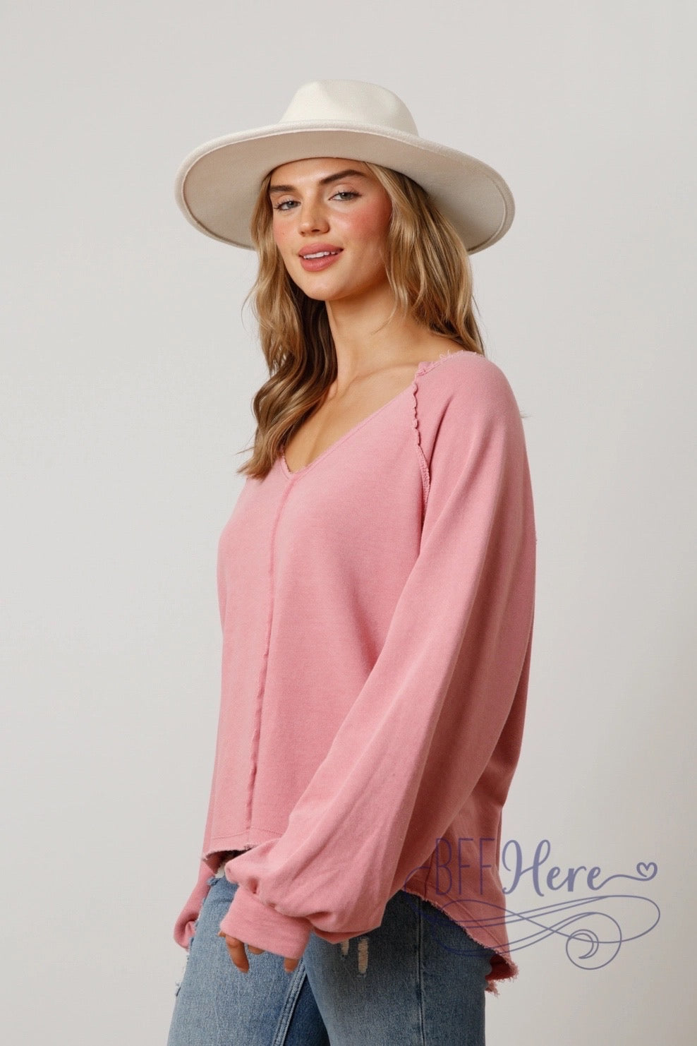 PREORDER: Laid-Back Luxury: Washed Raglan Pullover (Ships Beginning of December ) - BFF Here