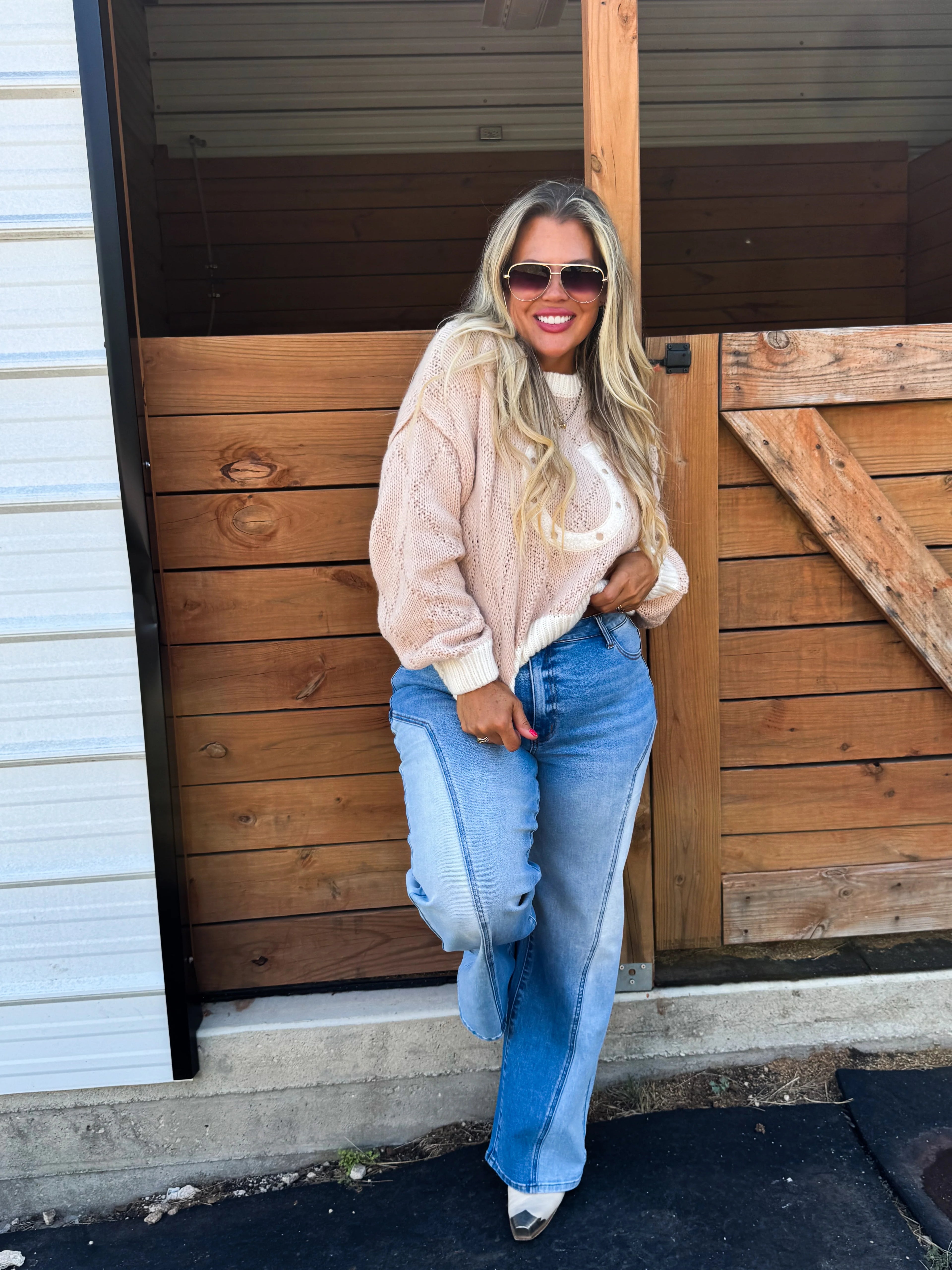 Trailblazer Two Toned Jeans by Blakeley - BFF Here