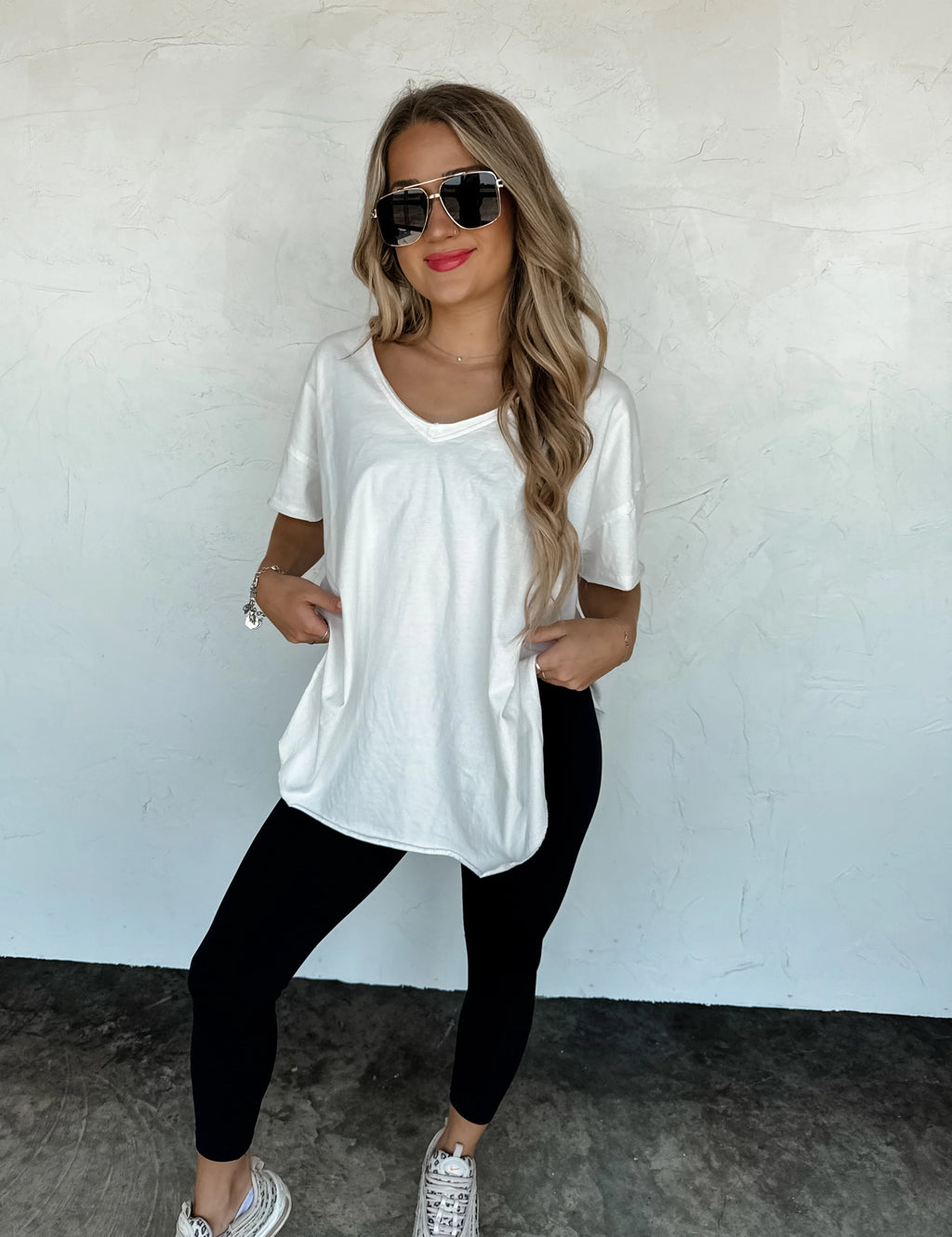 PREORDER: Joey V-Neck Washed Cotton Boyfriend Tee by Blakeley (ETA: Early December) - BFF Here