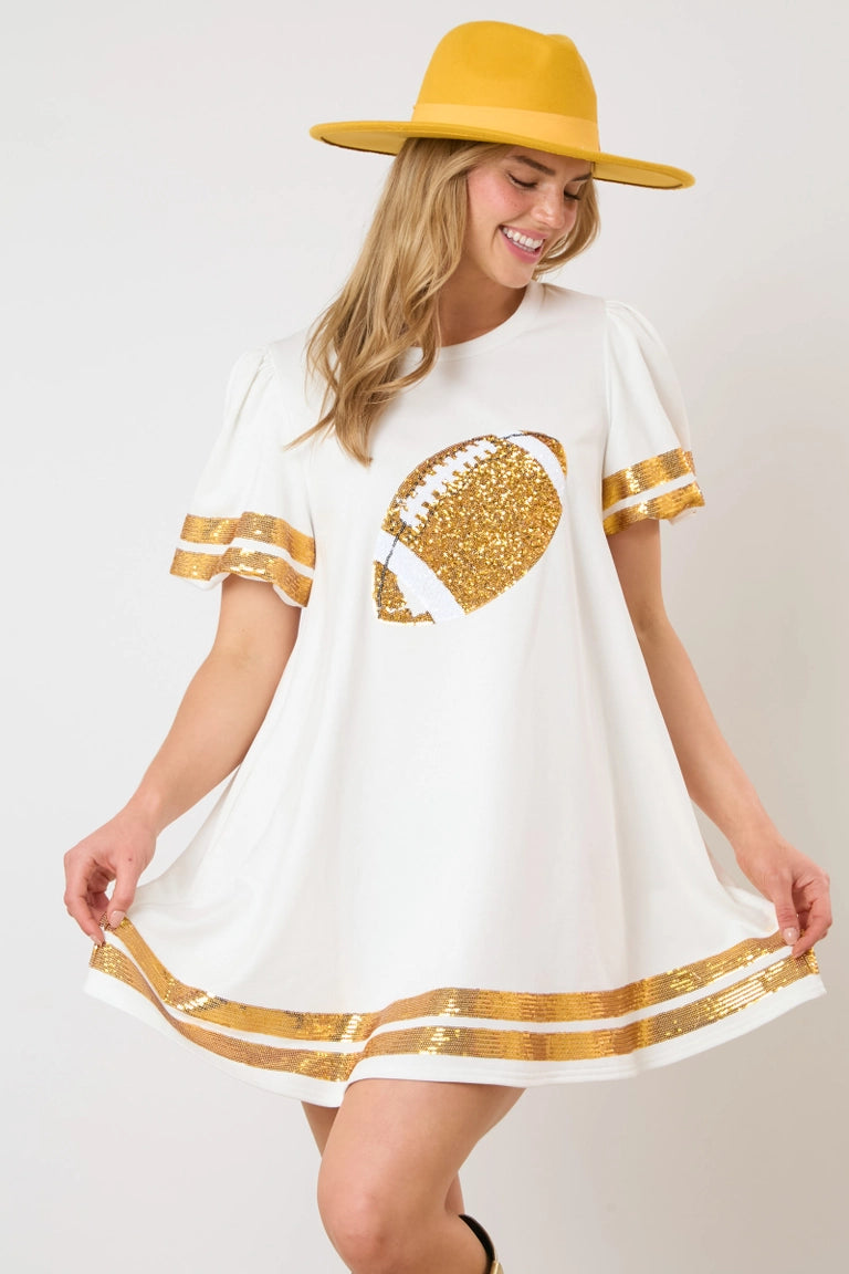 Championship Sparkle Football Dress / Choice of Color - BFF Here