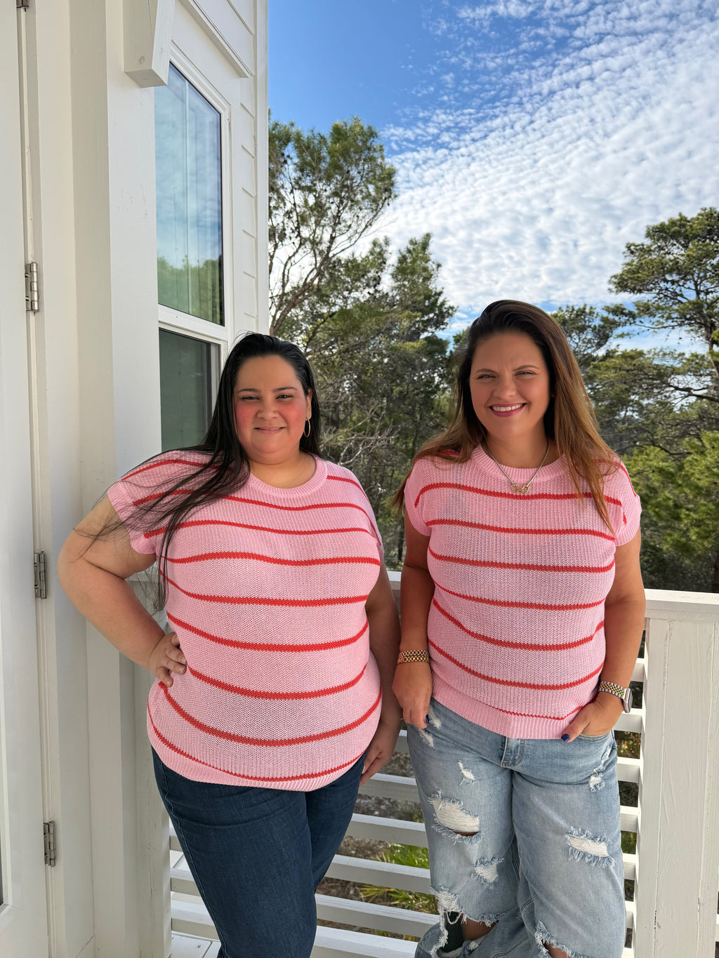 Relaxed Fit Striped Short Sleeve Knit Top by Sew In Love (Ships 2-3 weeks) - BFF Here