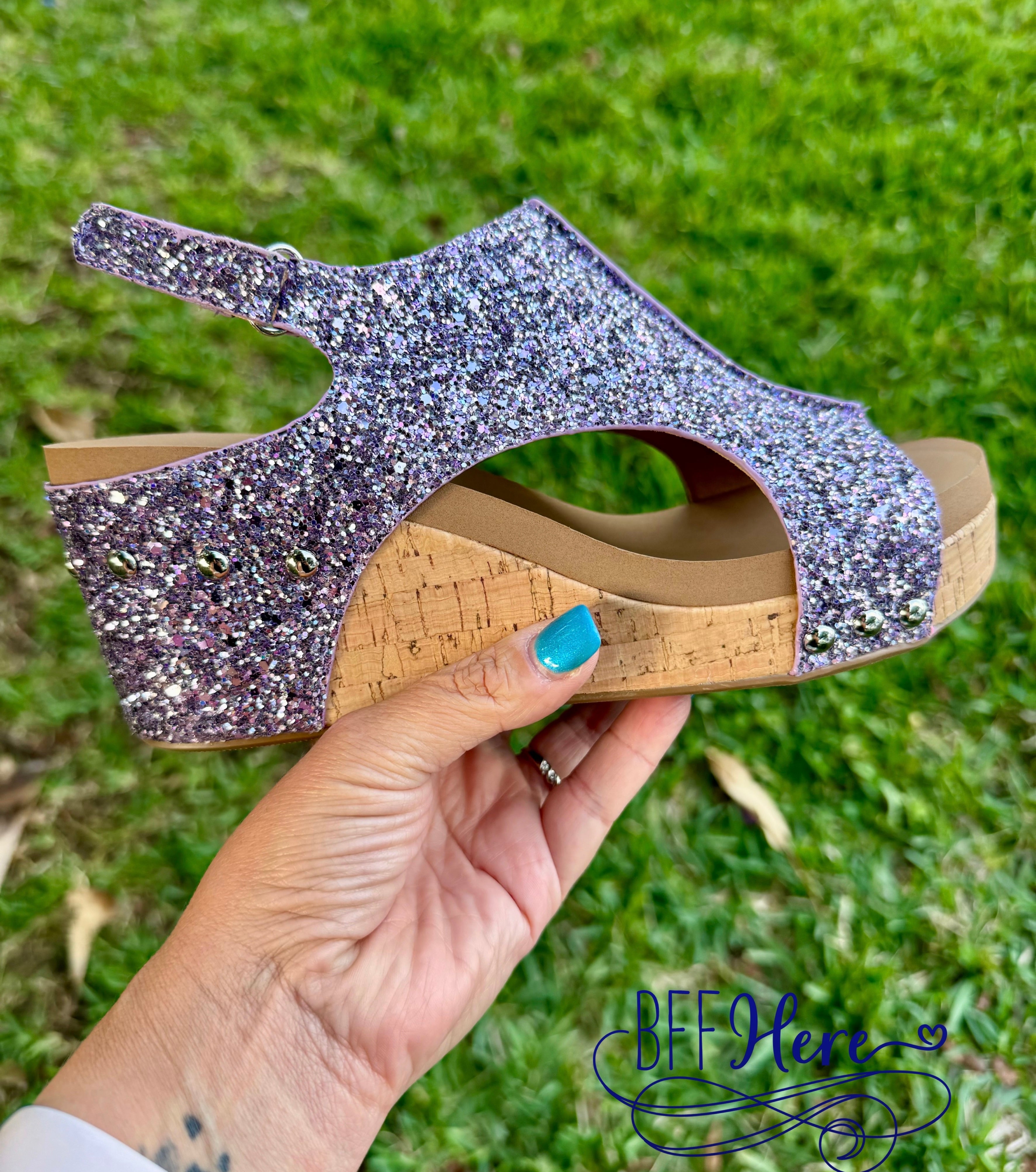 Carley - Lavender Chunky Glitter by Corkys - BFF Here