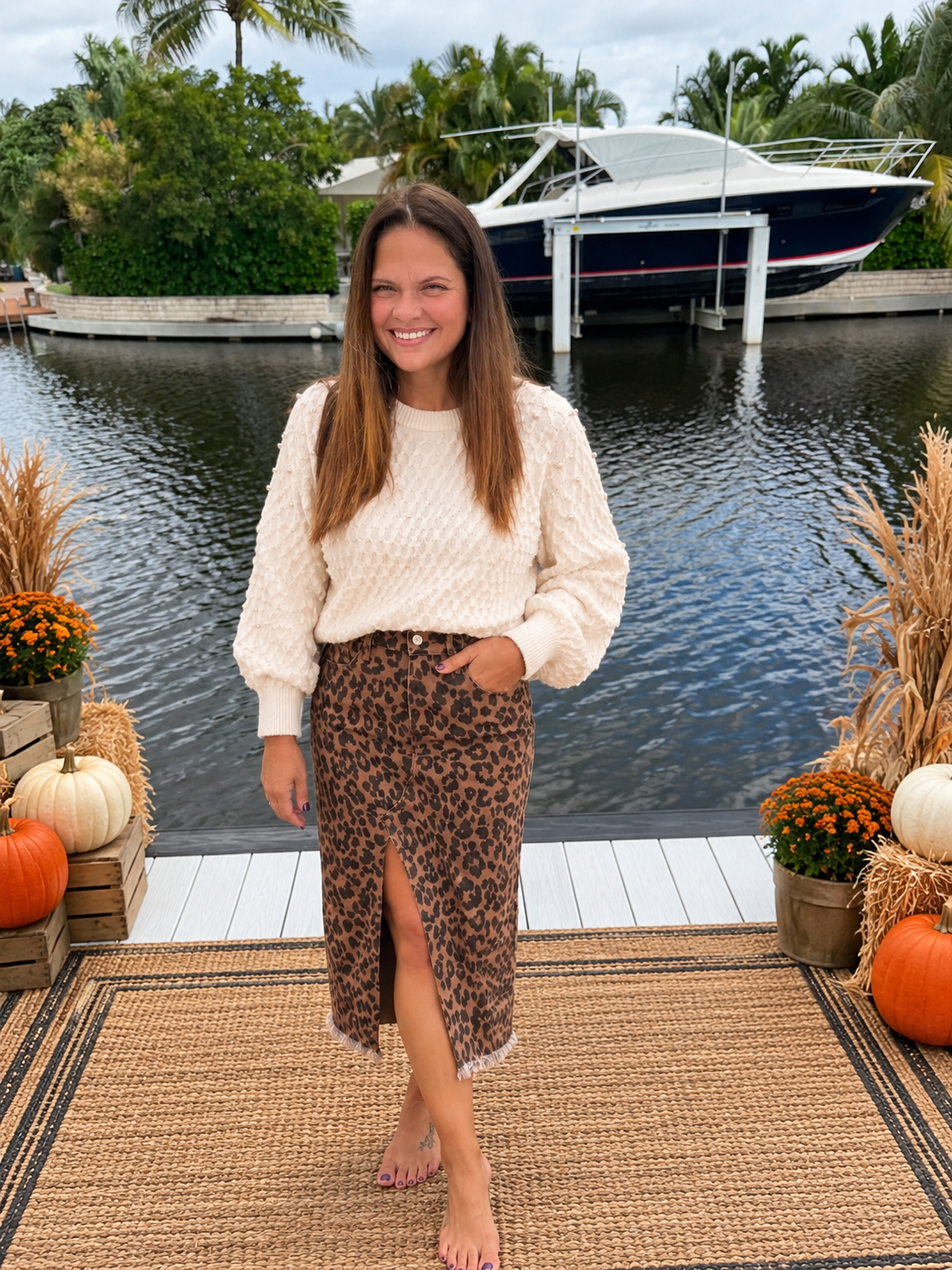 PREORDER: Wild Side Leopard Midi Skirt (ETA: November)